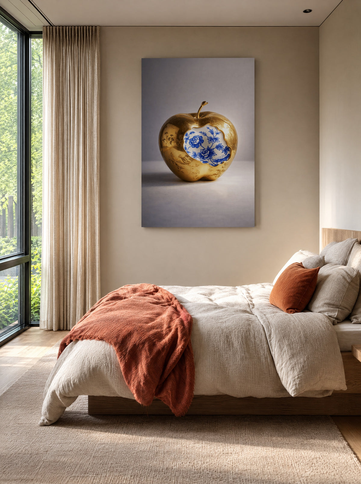Gouden Beet van Delft als canvas zonder lijst aan de muur