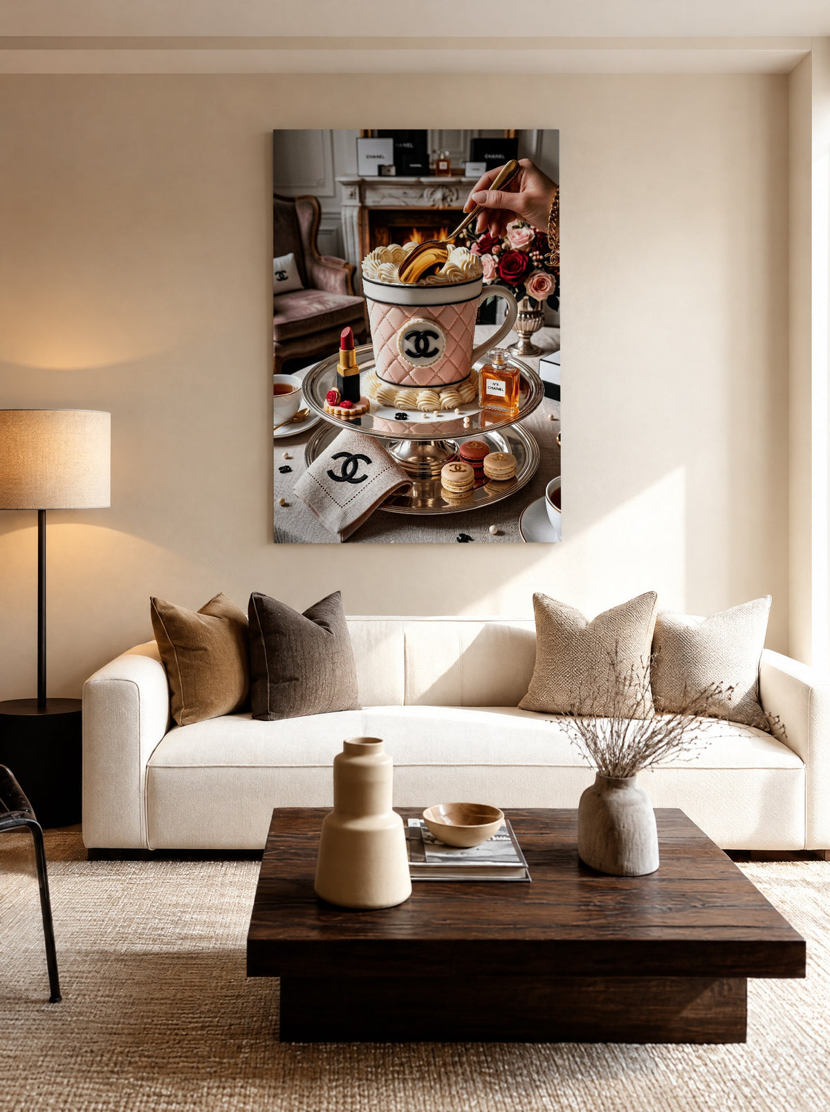 Gouden Lepels en Zoete Luxe als canvas zonder lijst aan de muur