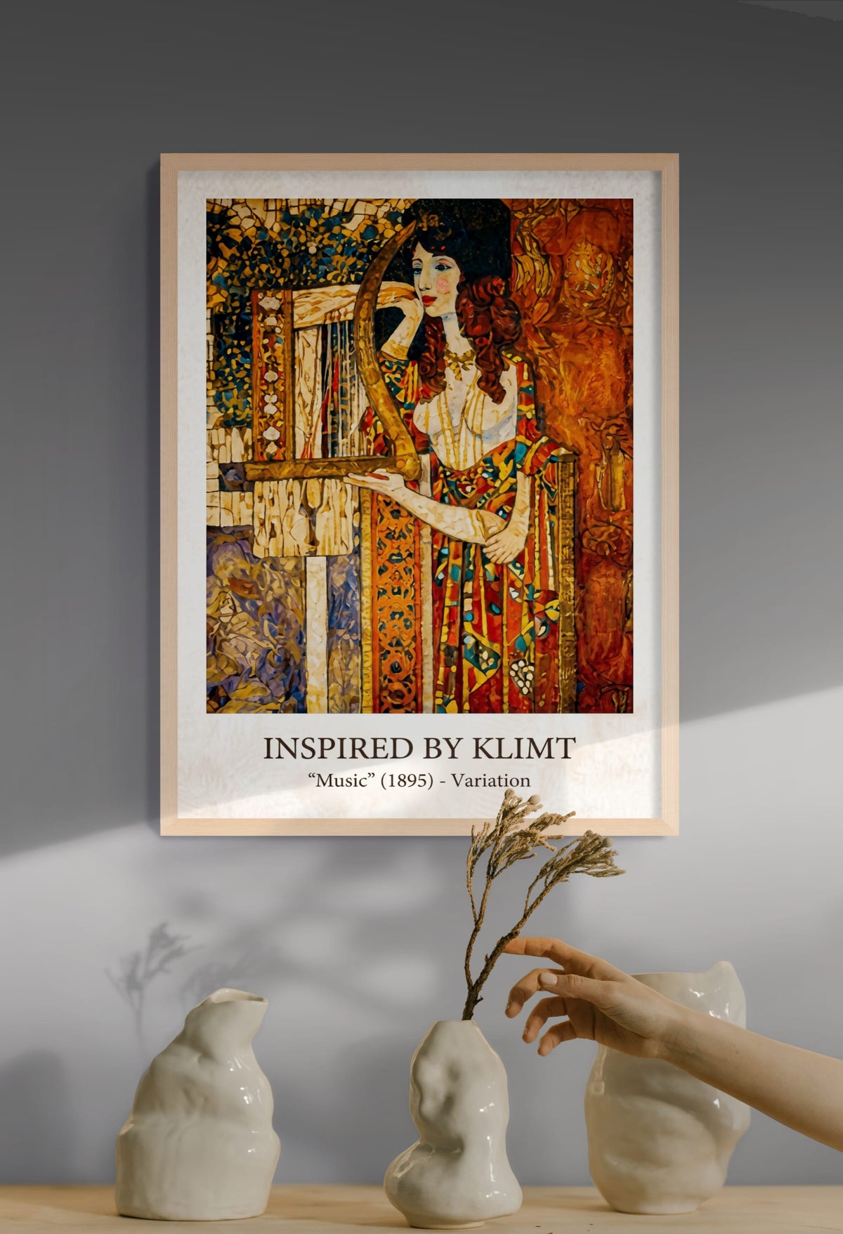 Golden Echo of the Harp Wall Art
