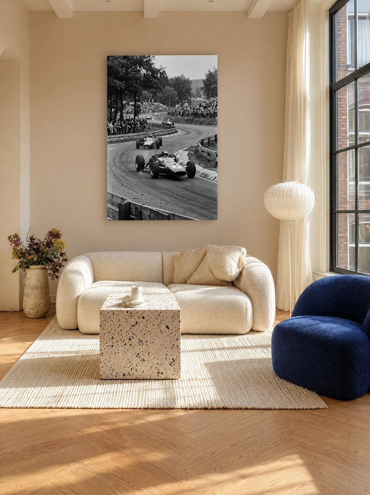 Groene Legende als canvas zonder lijst aan de muur