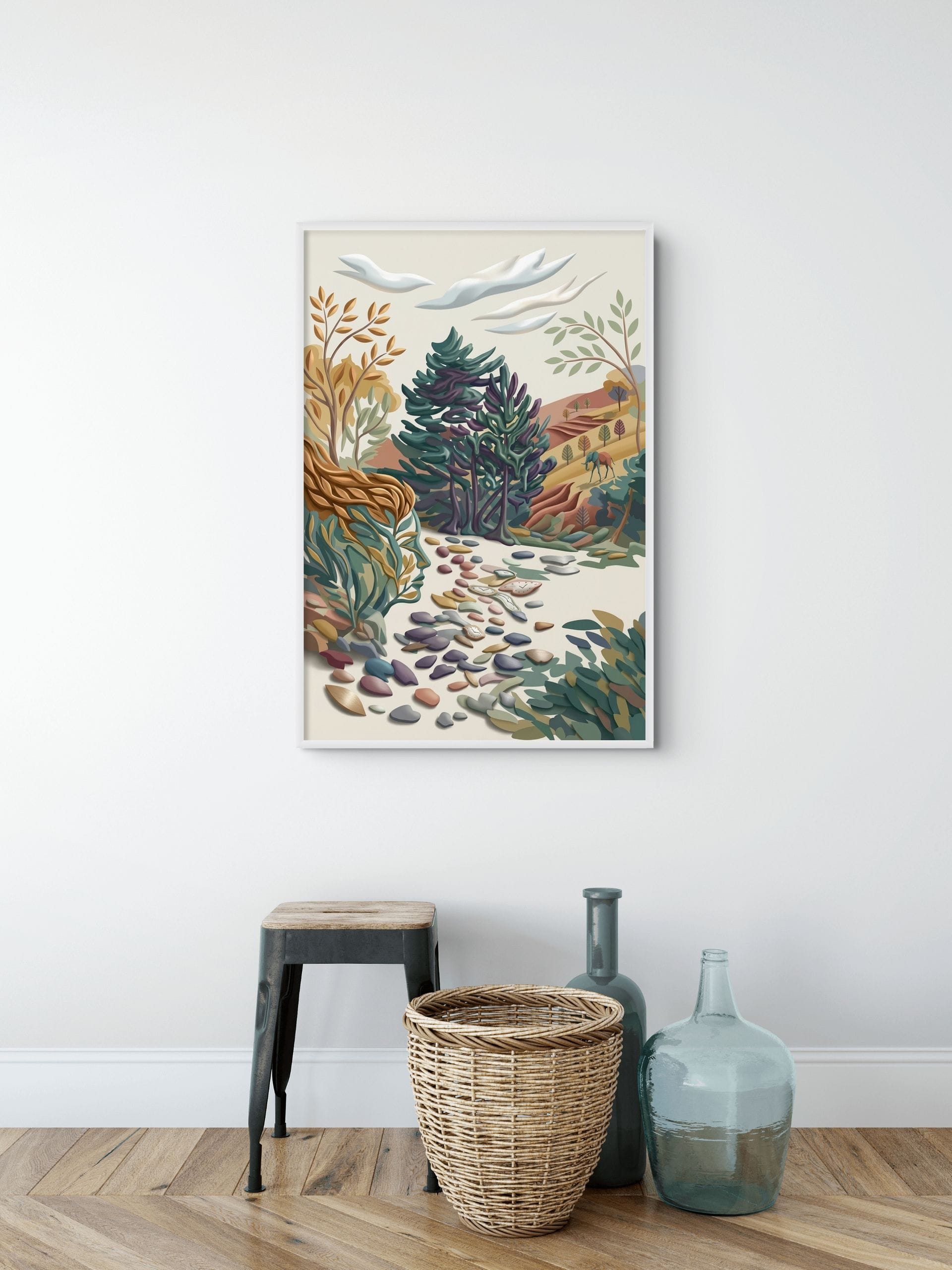 Endlose Küstenlinie – Wandbild auf Leinwand, Aluminium oder Poster