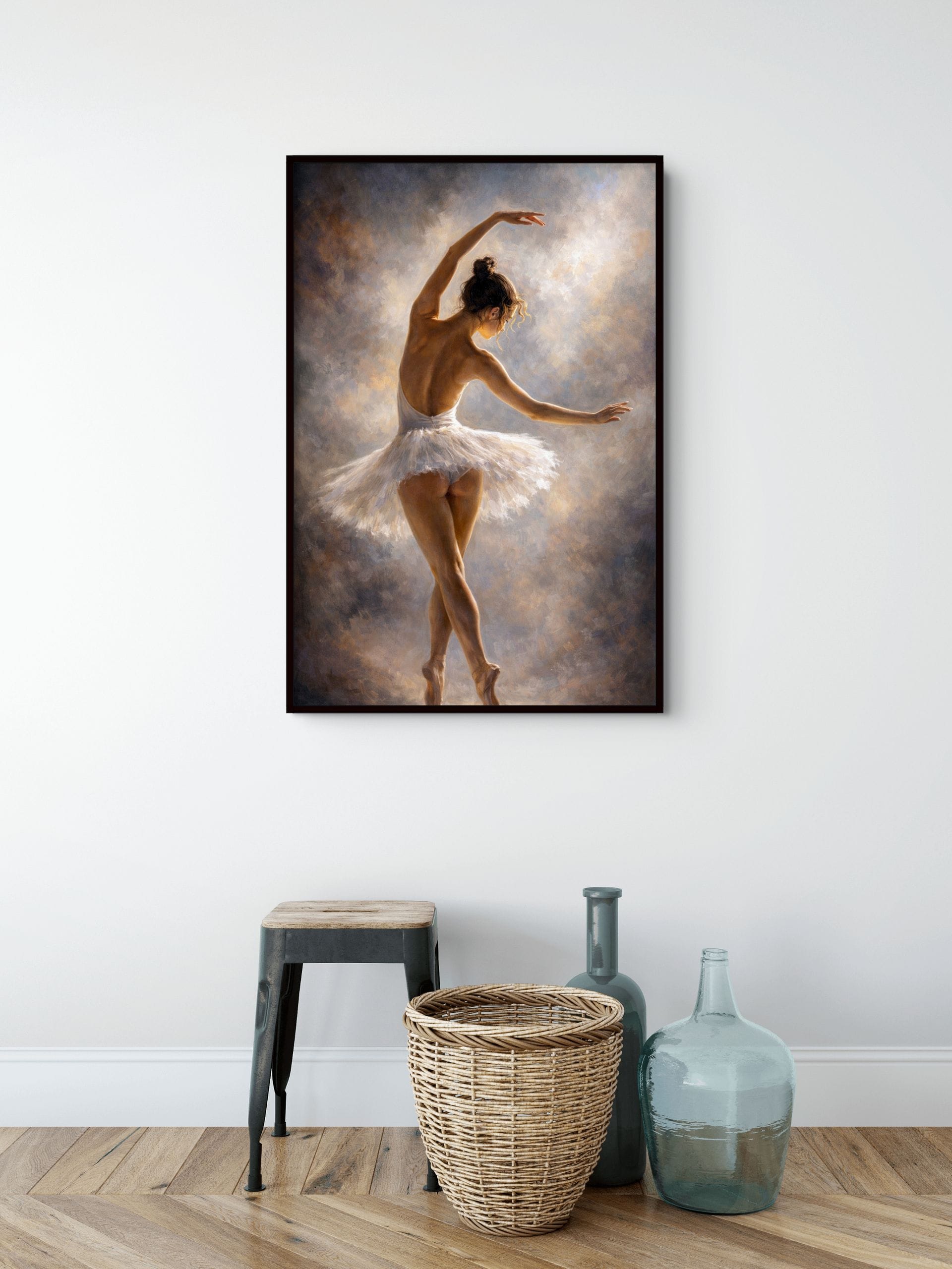 Elegante Prima Ballerina Schilderij