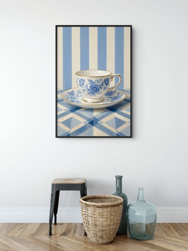 Delfts Theemoment Schilderij