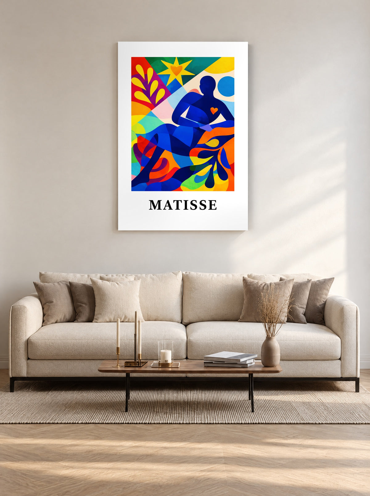 Hartslag onder de Zonster als canvas zonder lijst aan de muur