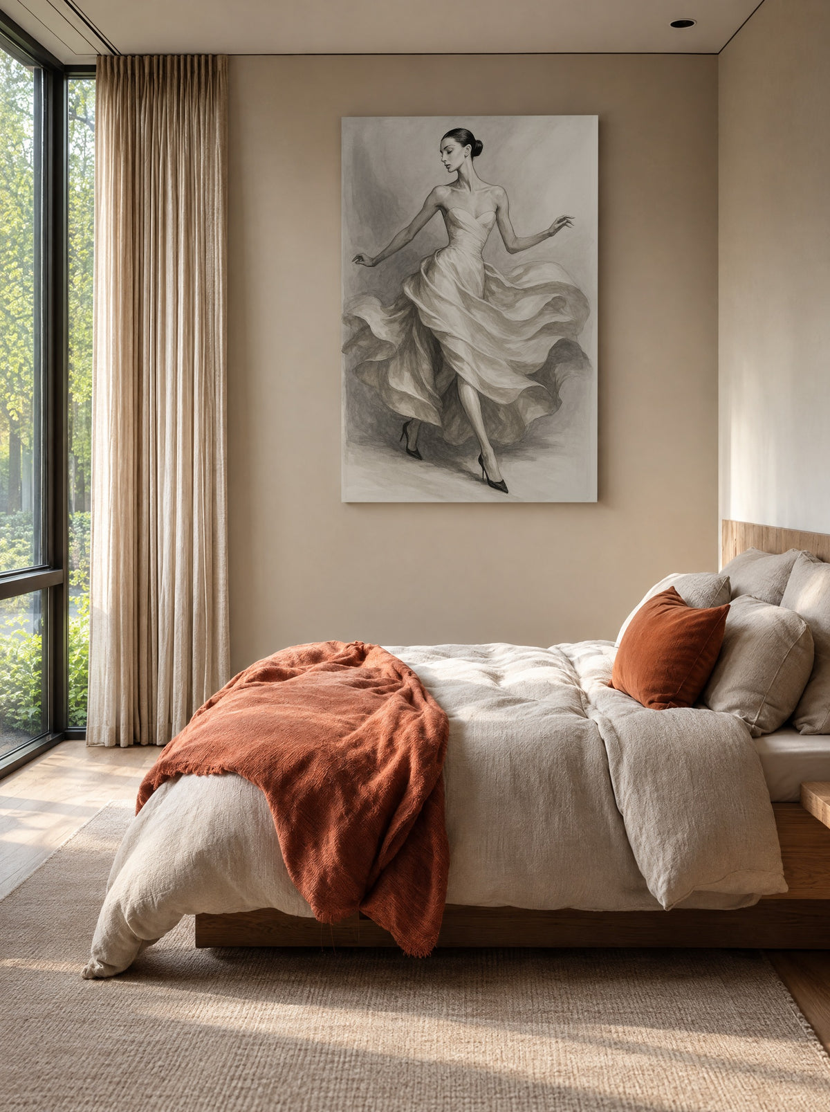Haute Couture in Motion als canvas zonder lijst aan de muur