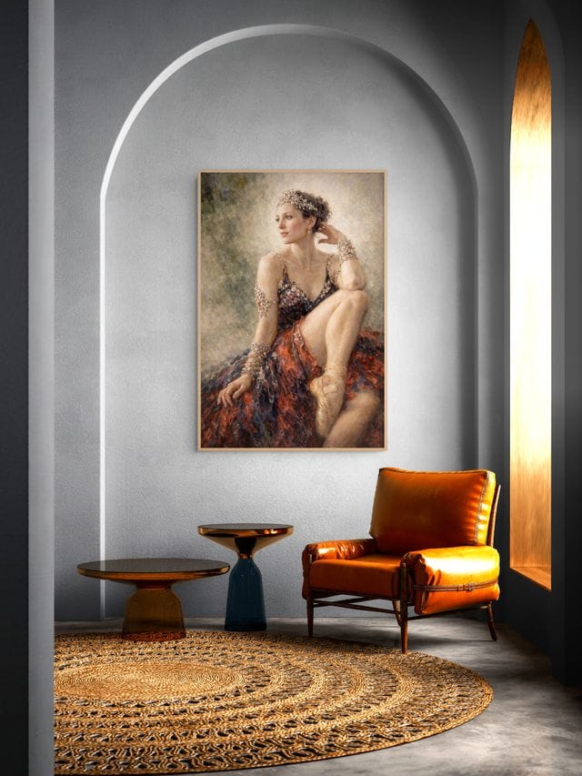 Feuerseele mit Nachtblick – Wandbild auf Leinwand, Aluminium oder Poster