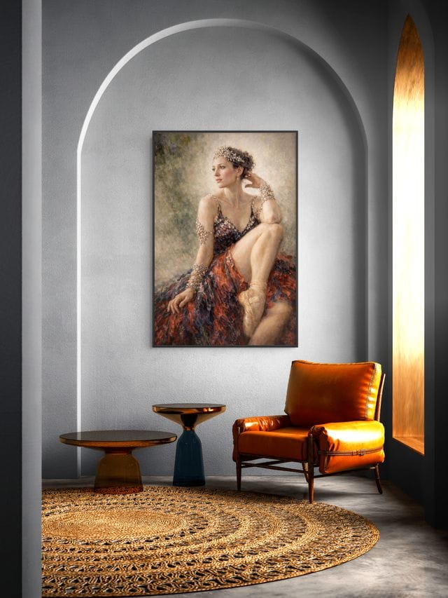 Feuerseele mit Nachtblick – Wandbild auf Leinwand, Aluminium oder Poster