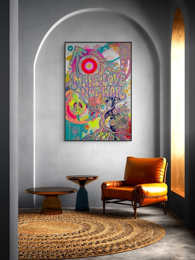 Make Love Not War Schilderij
