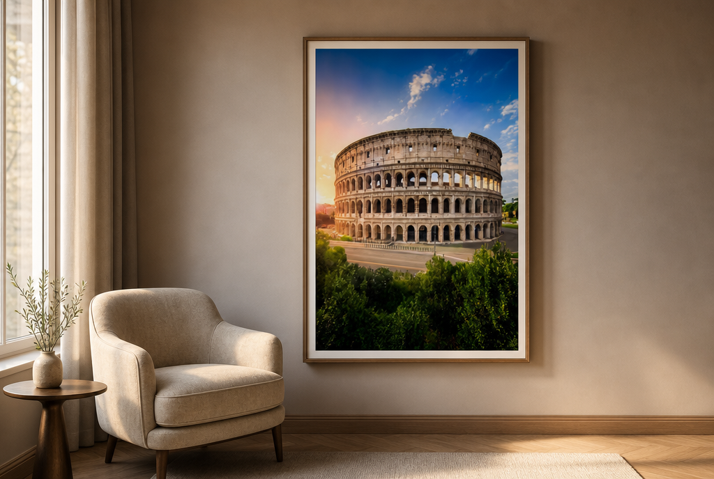 Colosseum onder Strakblauwe Hemel Schilderij