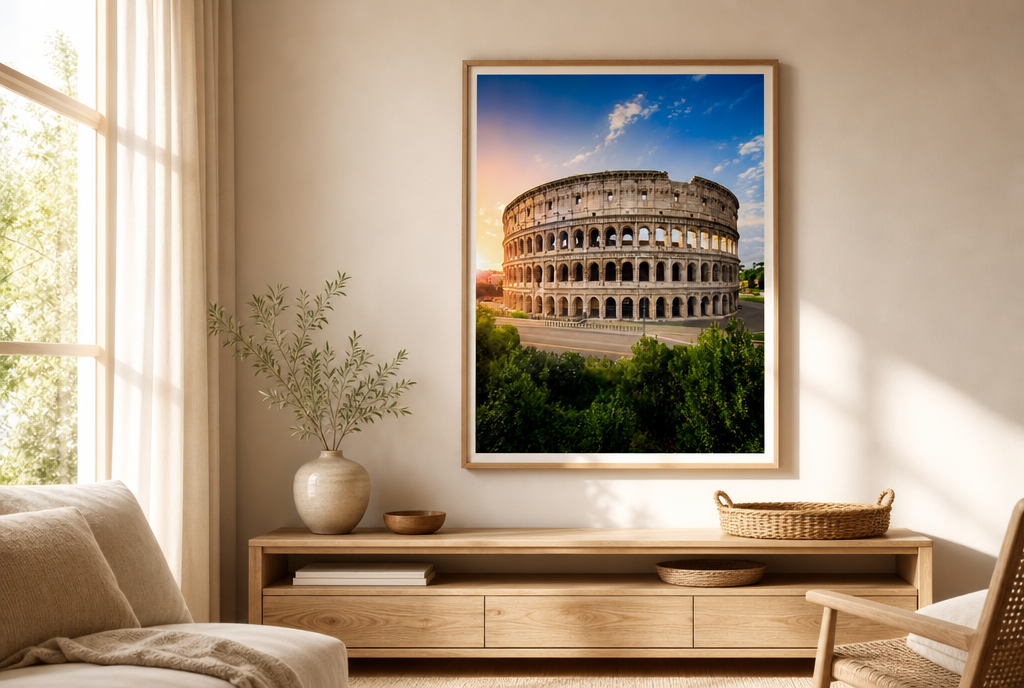 Colosseum onder Strakblauwe Hemel Schilderij