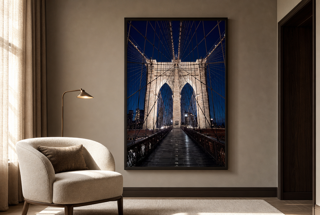 Brooklyn Bridge bij Daglicht Schilderij