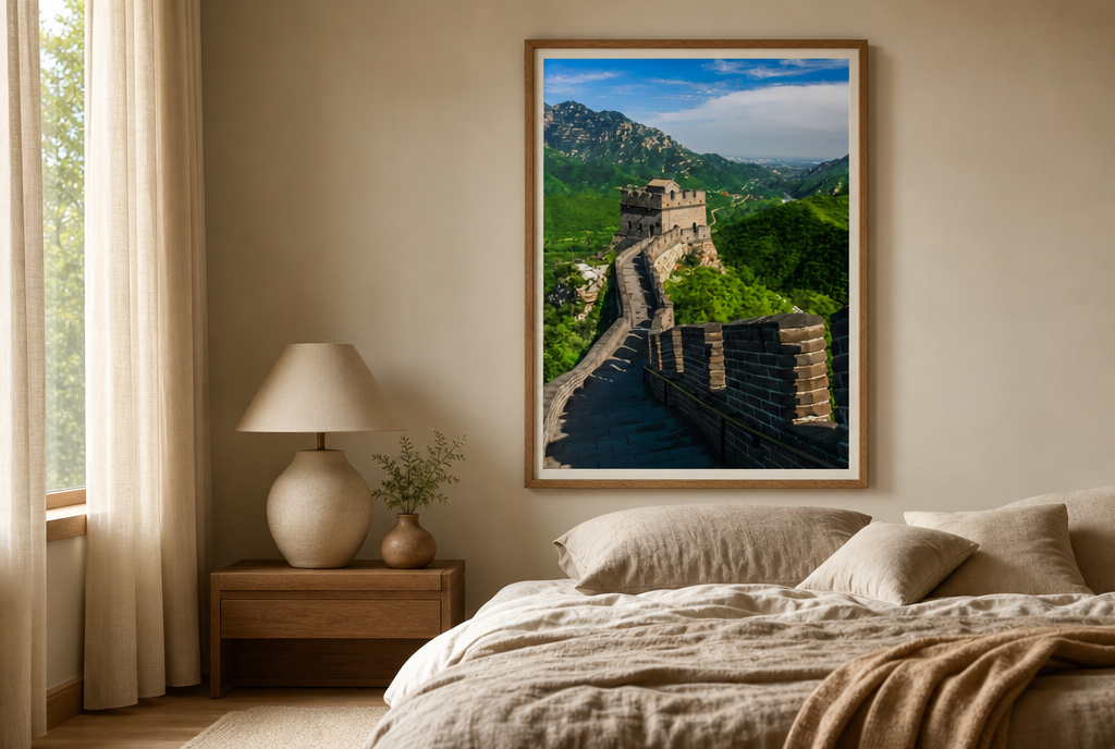 De Chinese Muur door de Bergen Schilderij