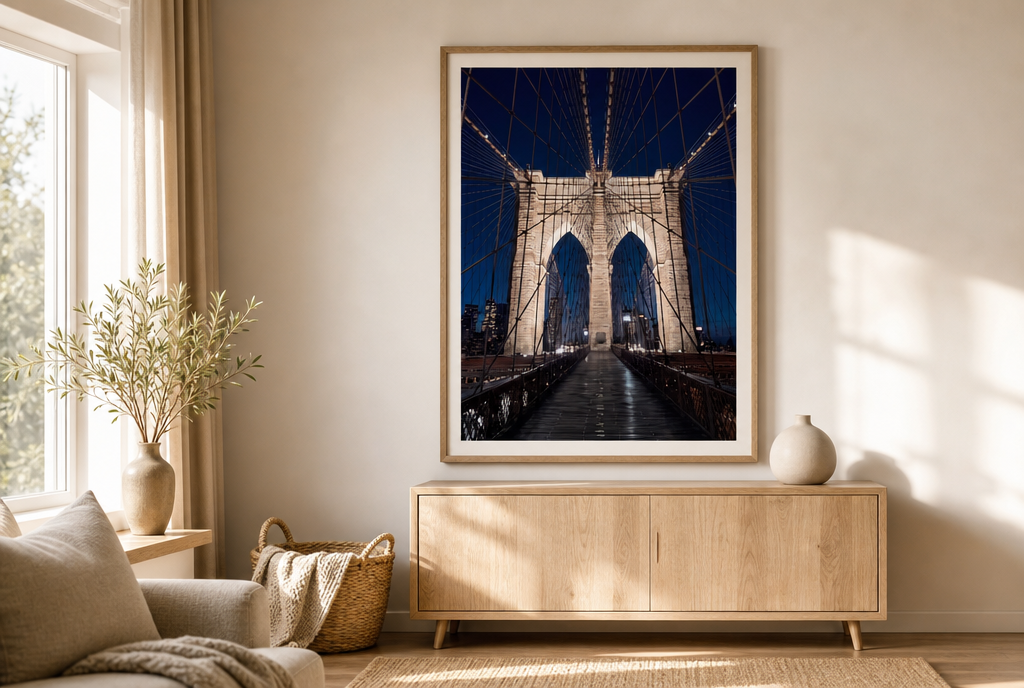 Brooklyn Bridge bij Daglicht Schilderij