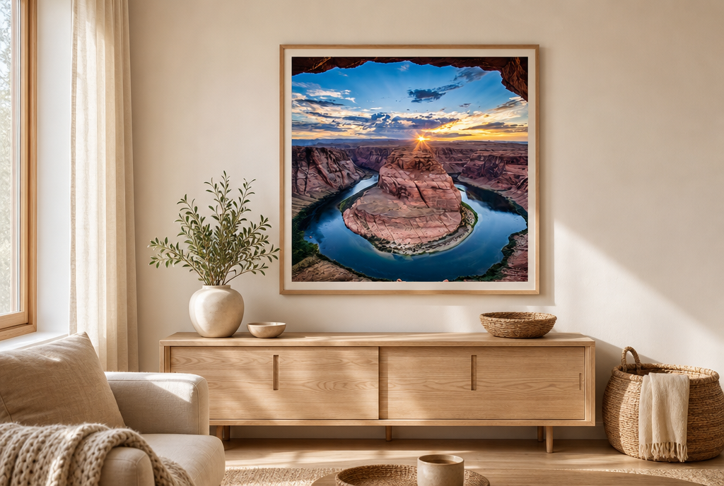 Horseshoe Bend vanaf de Rots Schilderij