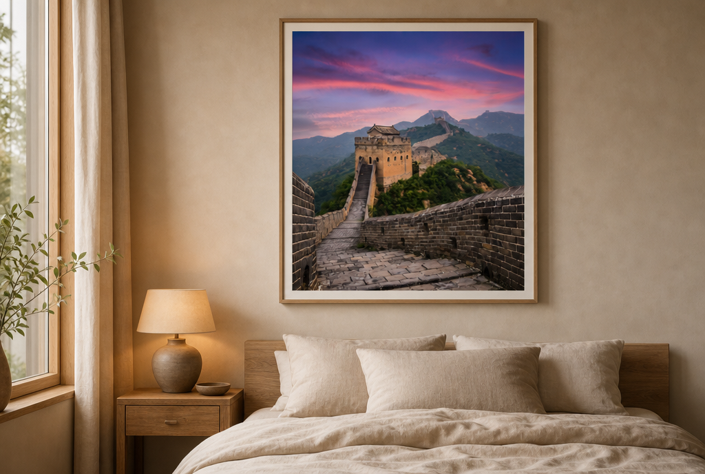 De Chinese Muur bij Avondrood Schilderij