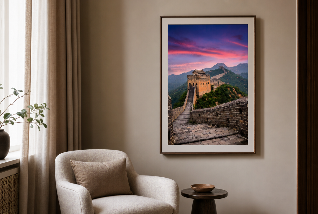 De Chinese Muur bij Avondrood Schilderij