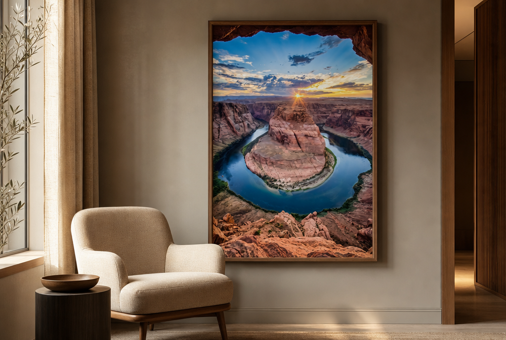 Horseshoe Bend vanaf de Rots Schilderij