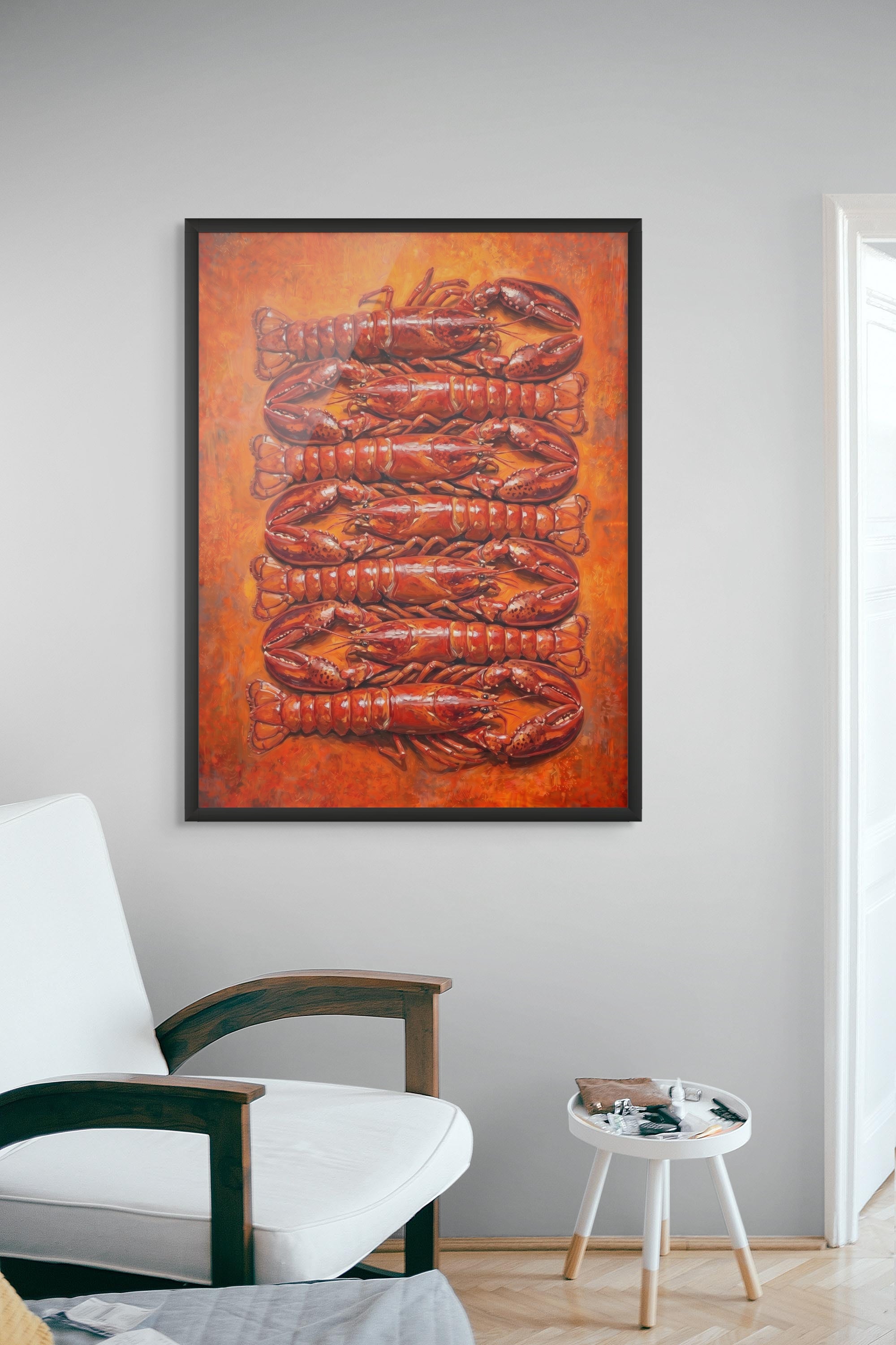 Inferno Tide – The Lobster Assembly – Wandbild auf Leinwand, Aluminium oder Poster