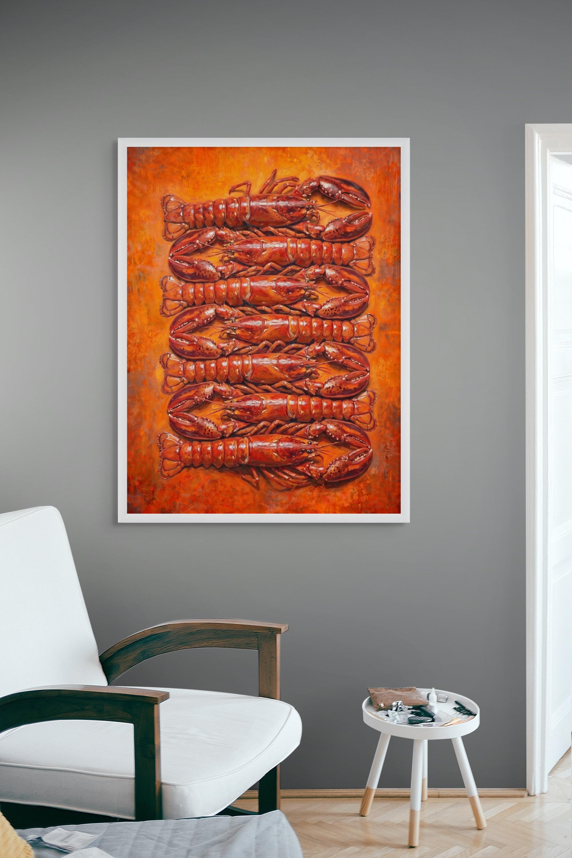 Inferno Tide – The Lobster Assembly – Wandbild auf Leinwand, Aluminium oder Poster