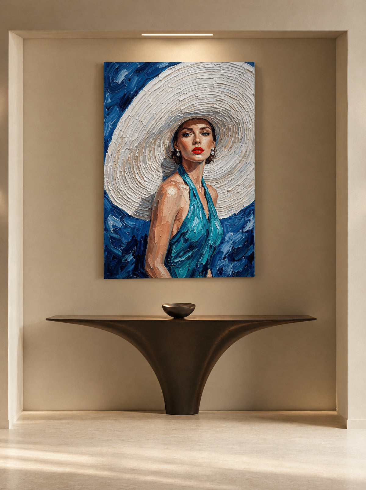 Ivory Halo als canvas zonder lijst aan de muur