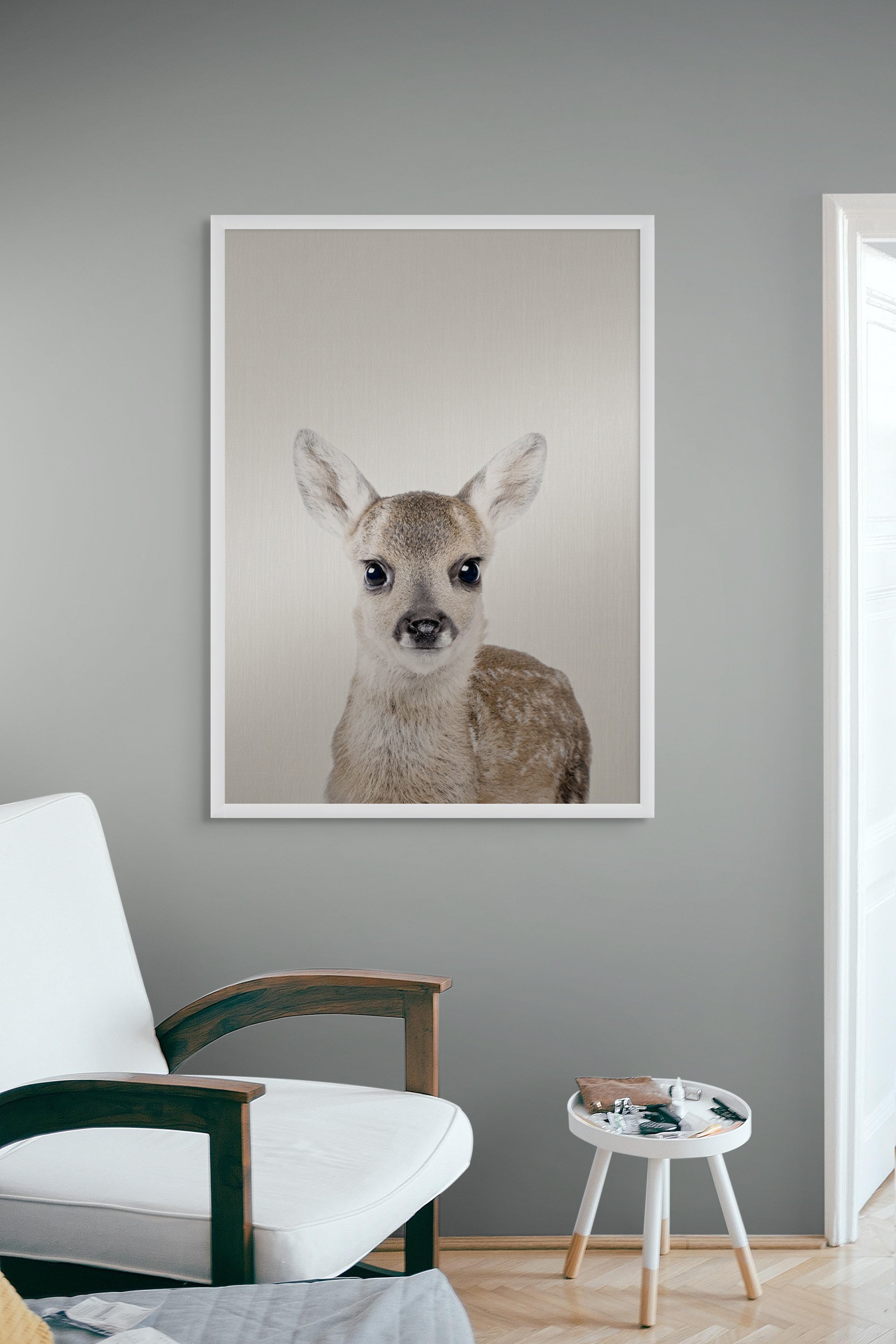 Hertje Wanddecoratie Kinderkamer – Schattige Dieren Canvas Print