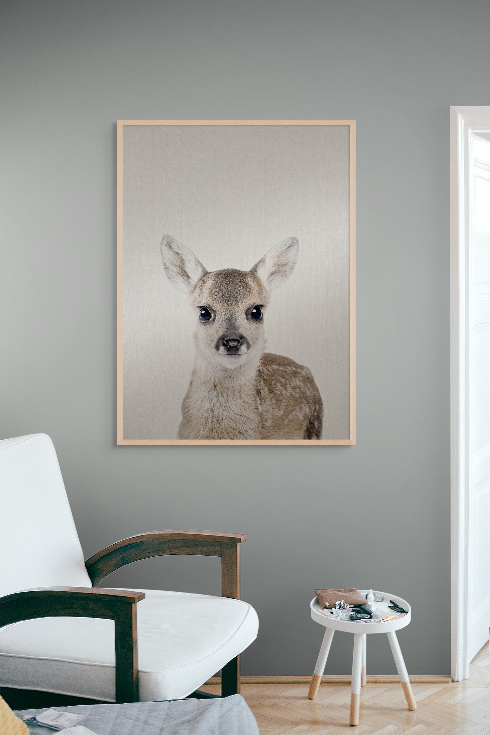 Hertje Wanddecoratie Kinderkamer – Schattige Dieren Canvas Print