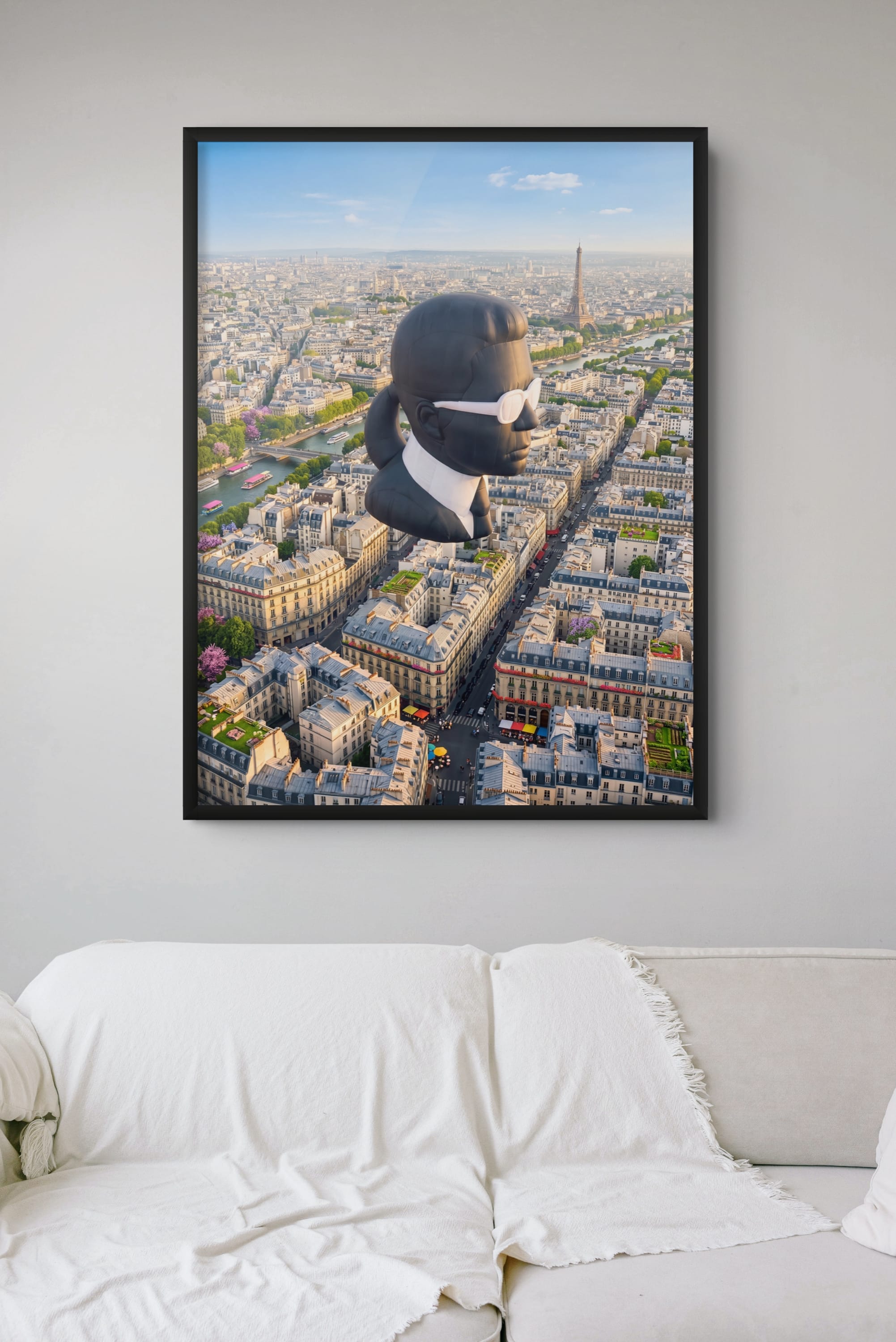 Stylish Fashion Portrait in Silhouette Wall Art