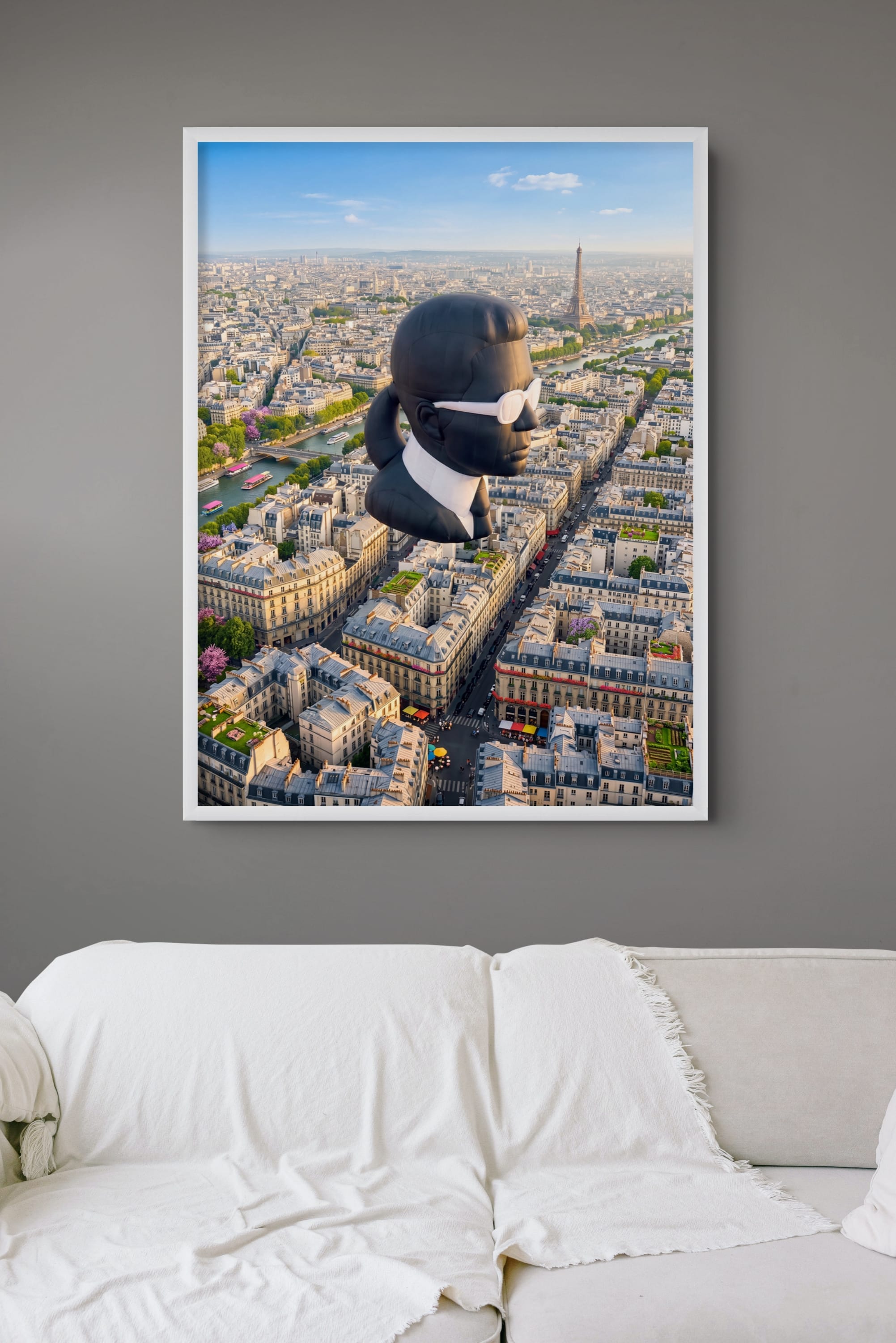 Stylish Fashion Portrait in Silhouette Wall Art