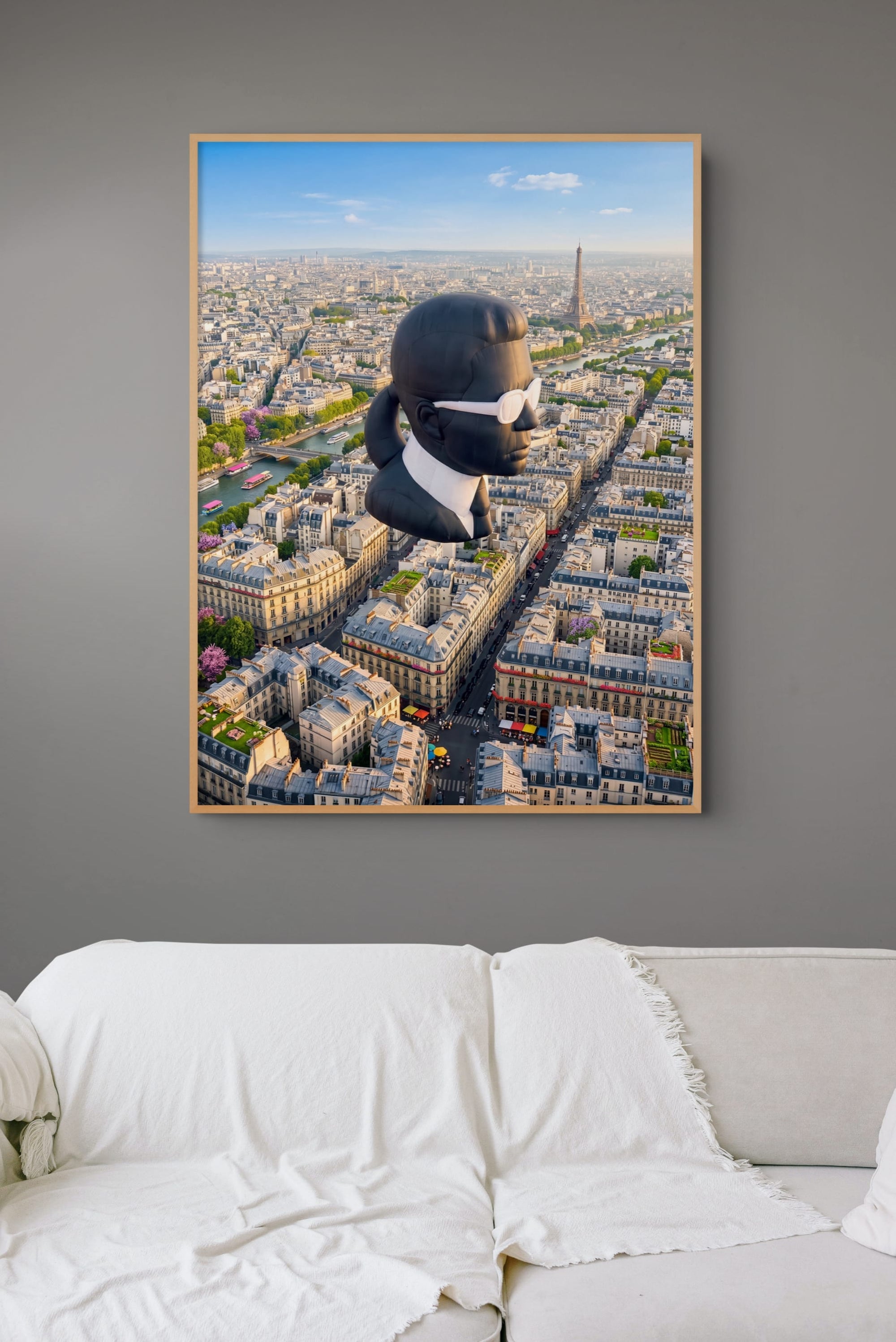 Stylish Fashion Portrait in Silhouette Wall Art