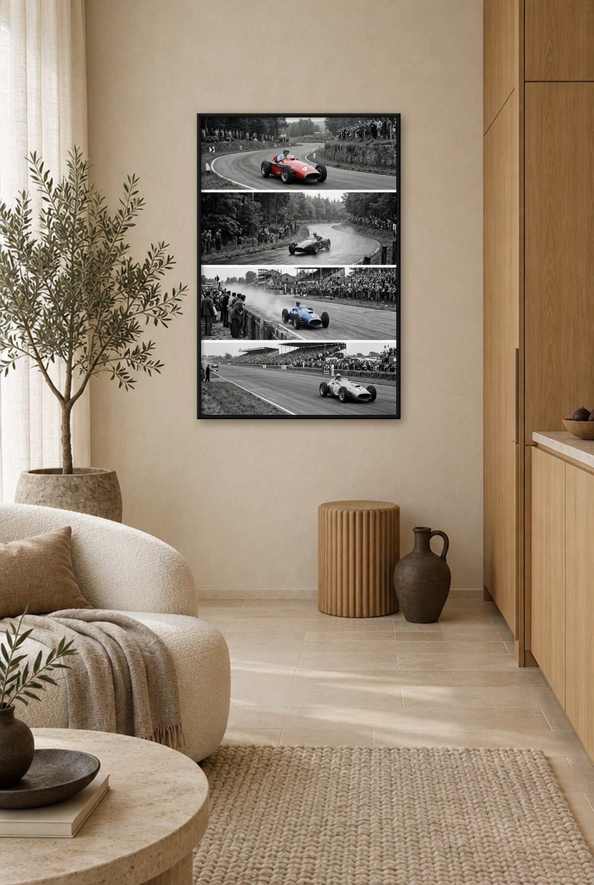 Klassiek Kwartet Wandbild mit schwarzem Rahmen an der Wand in der Küche