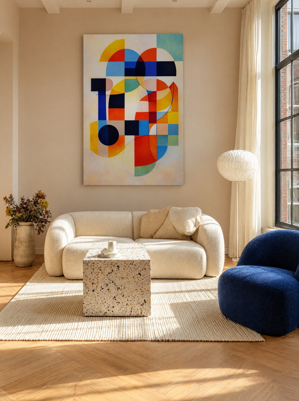 Kleurenparade in Dubbele Bochten als canvas zonder lijst aan de muur