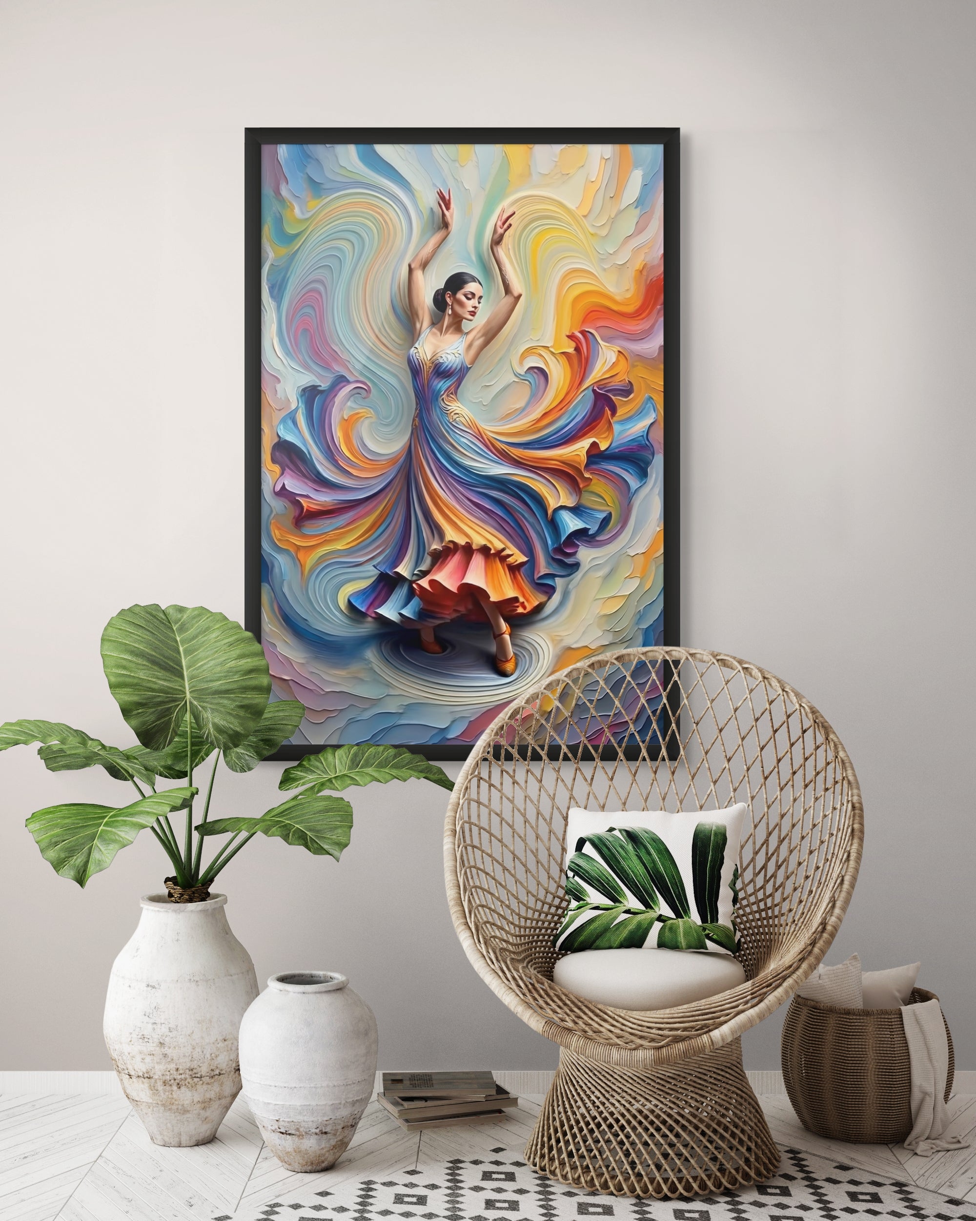 Kleurenstorm op Hakken Wanddecoratie – Fashion Pop Art Canvas Print