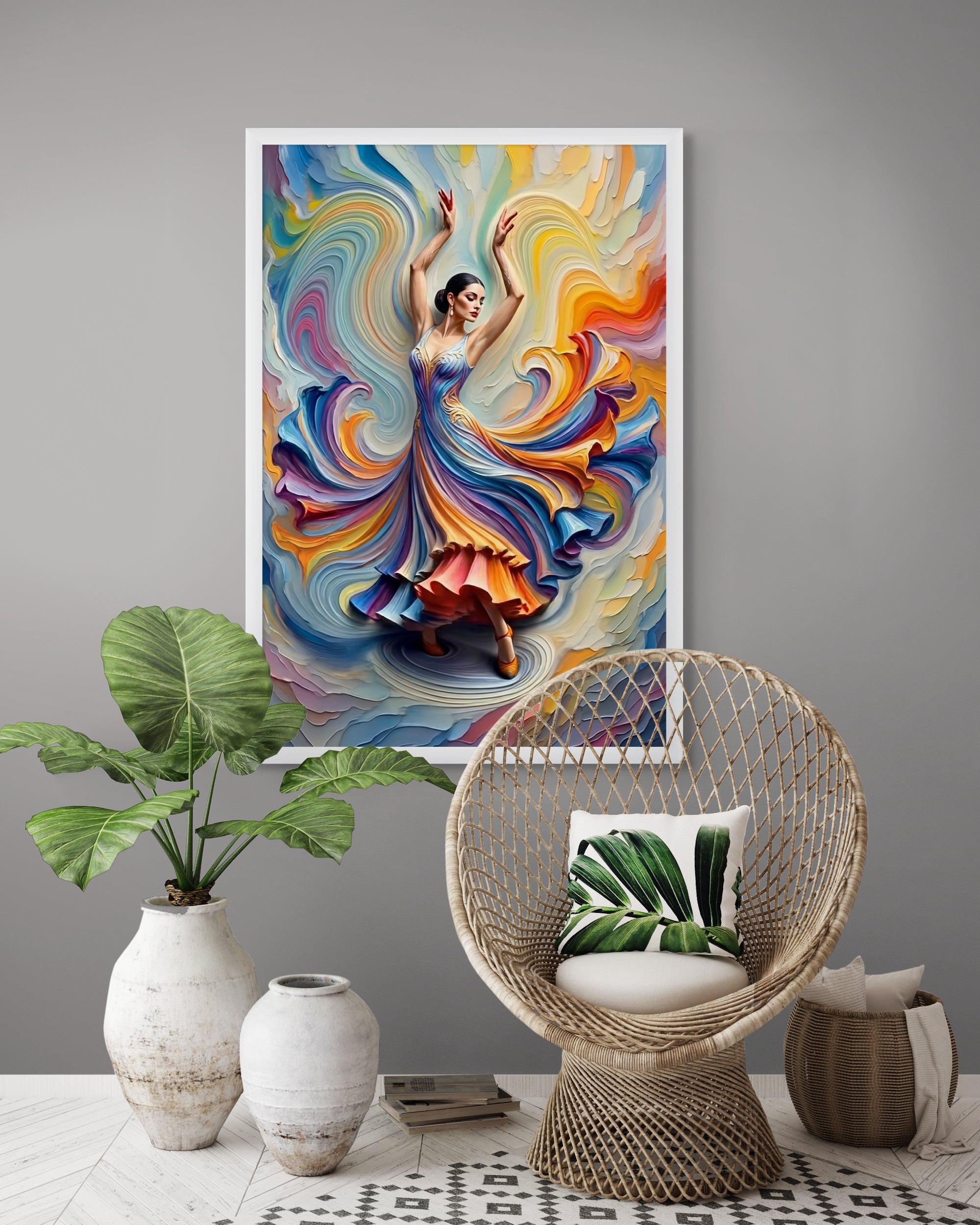 Kleurenstorm op Hakken Wanddecoratie – Fashion Pop Art Canvas Print