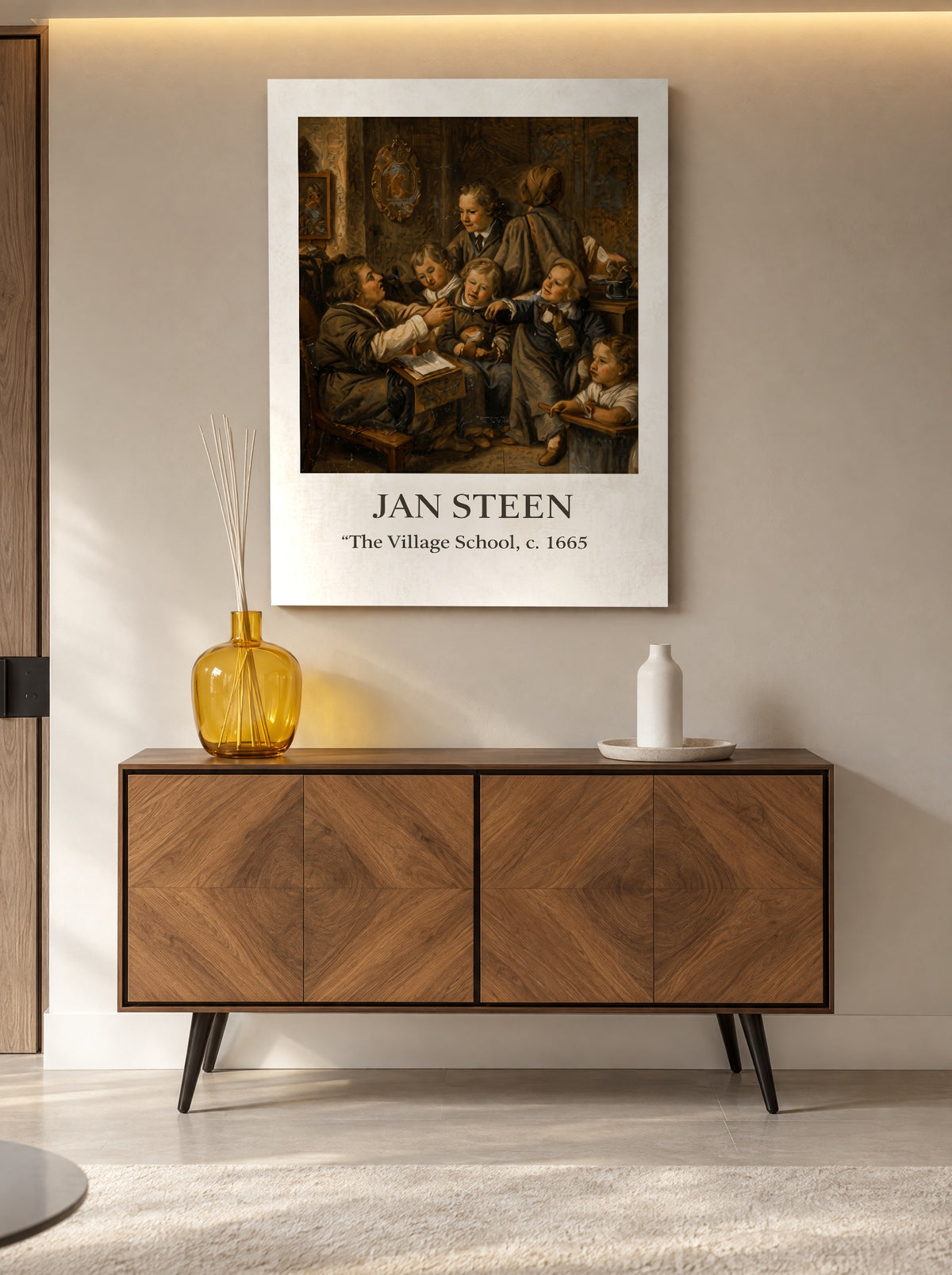 Kliederklas vol Kabaal als canvas zonder lijst aan de muur