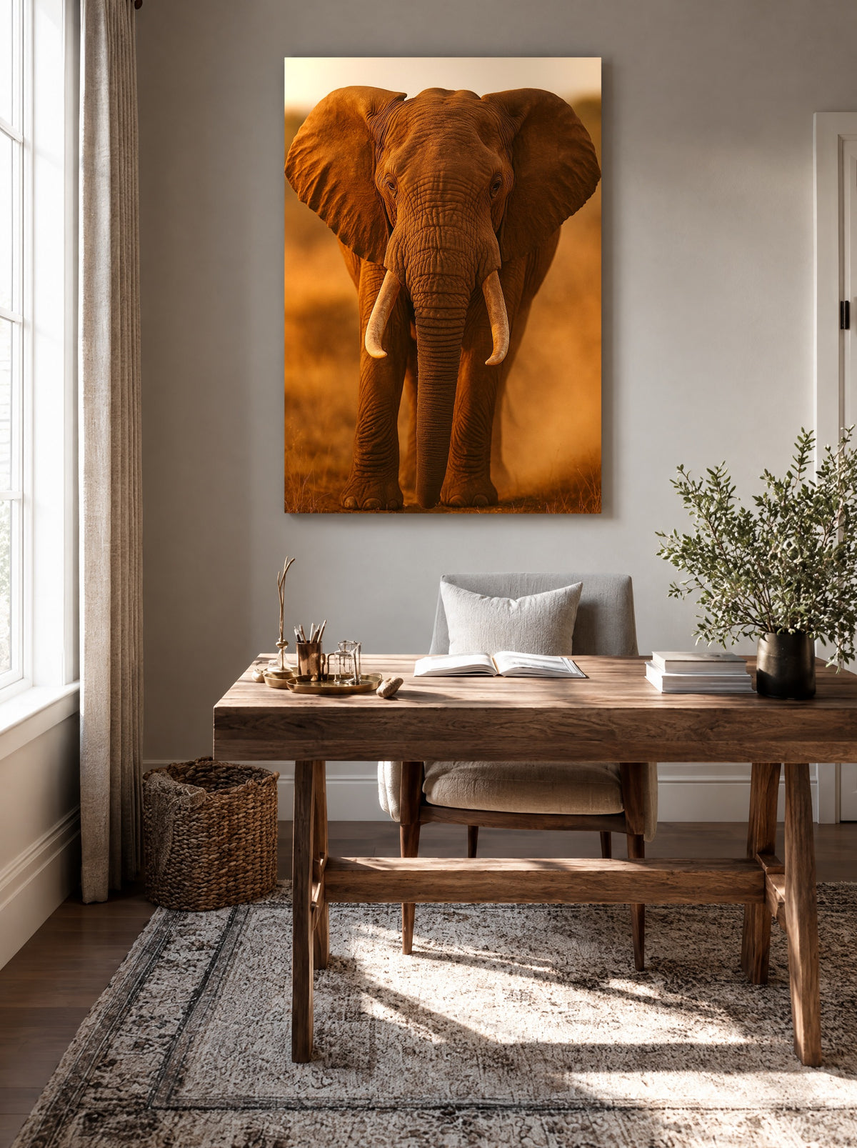 Kolos van het Gouden Uur als canvas zonder lijst aan de muur
