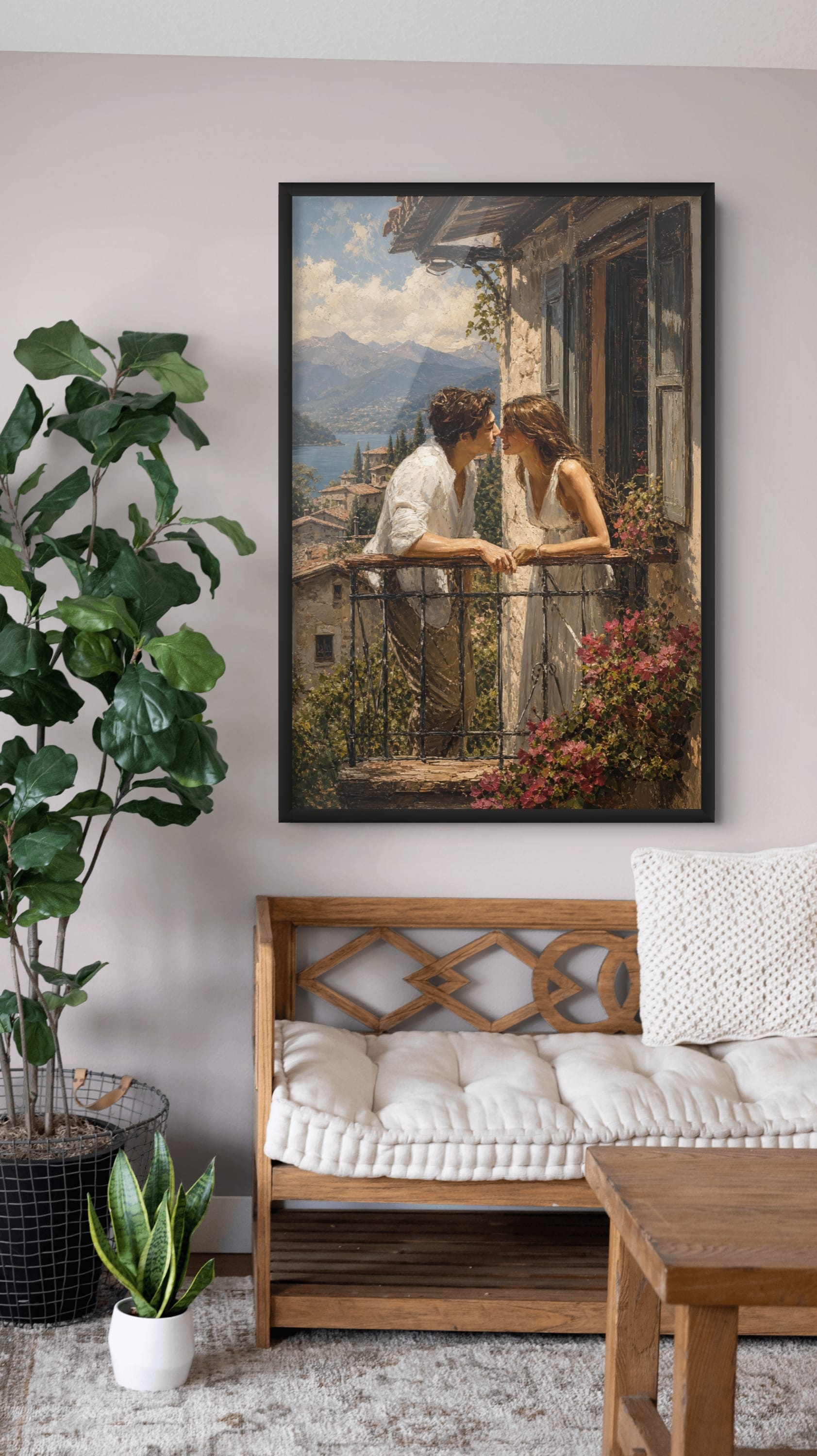 Stylish Fashion Portrait in Silhouette Wall Art