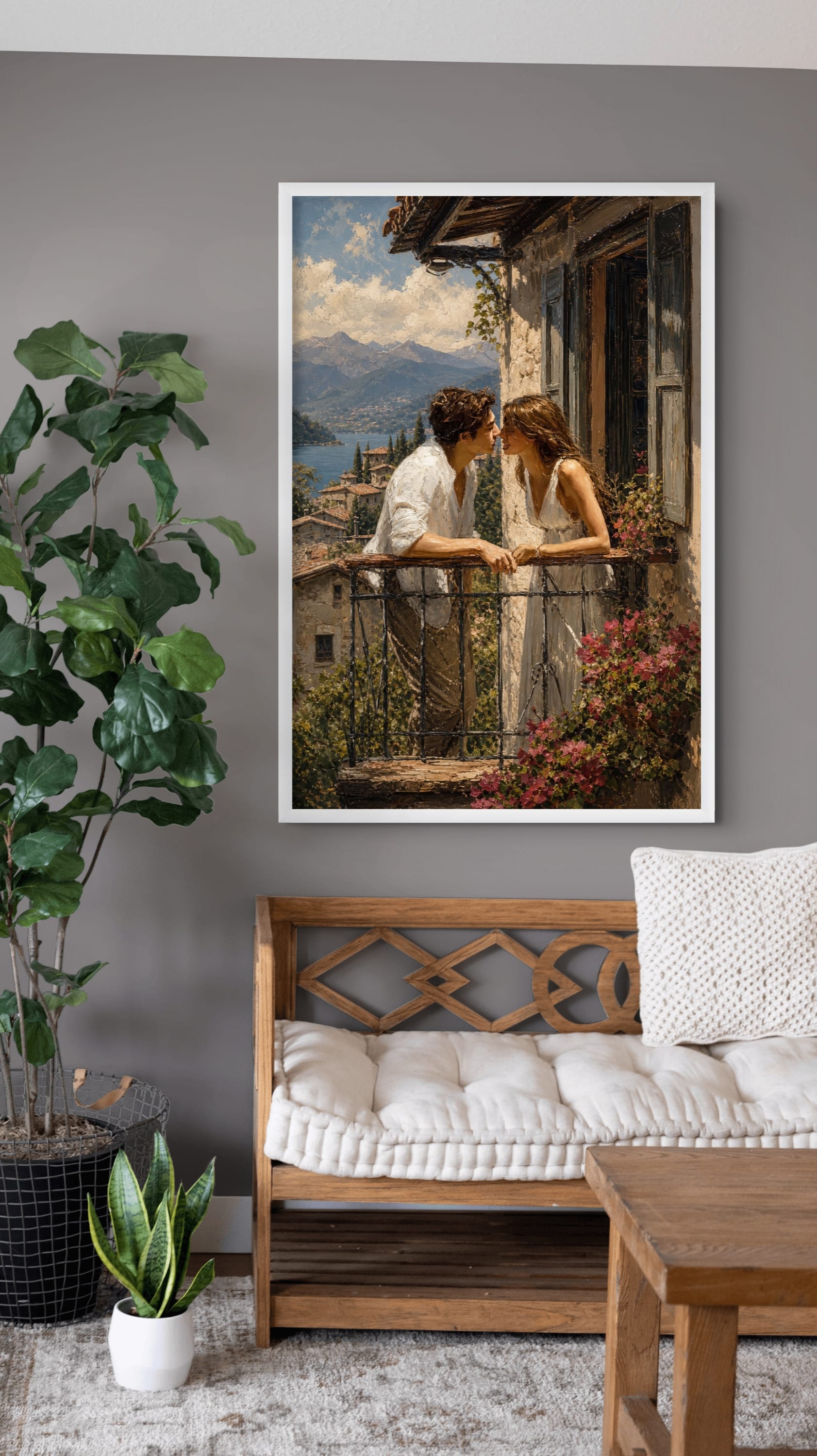 Stylish Fashion Portrait in Silhouette Wall Art
