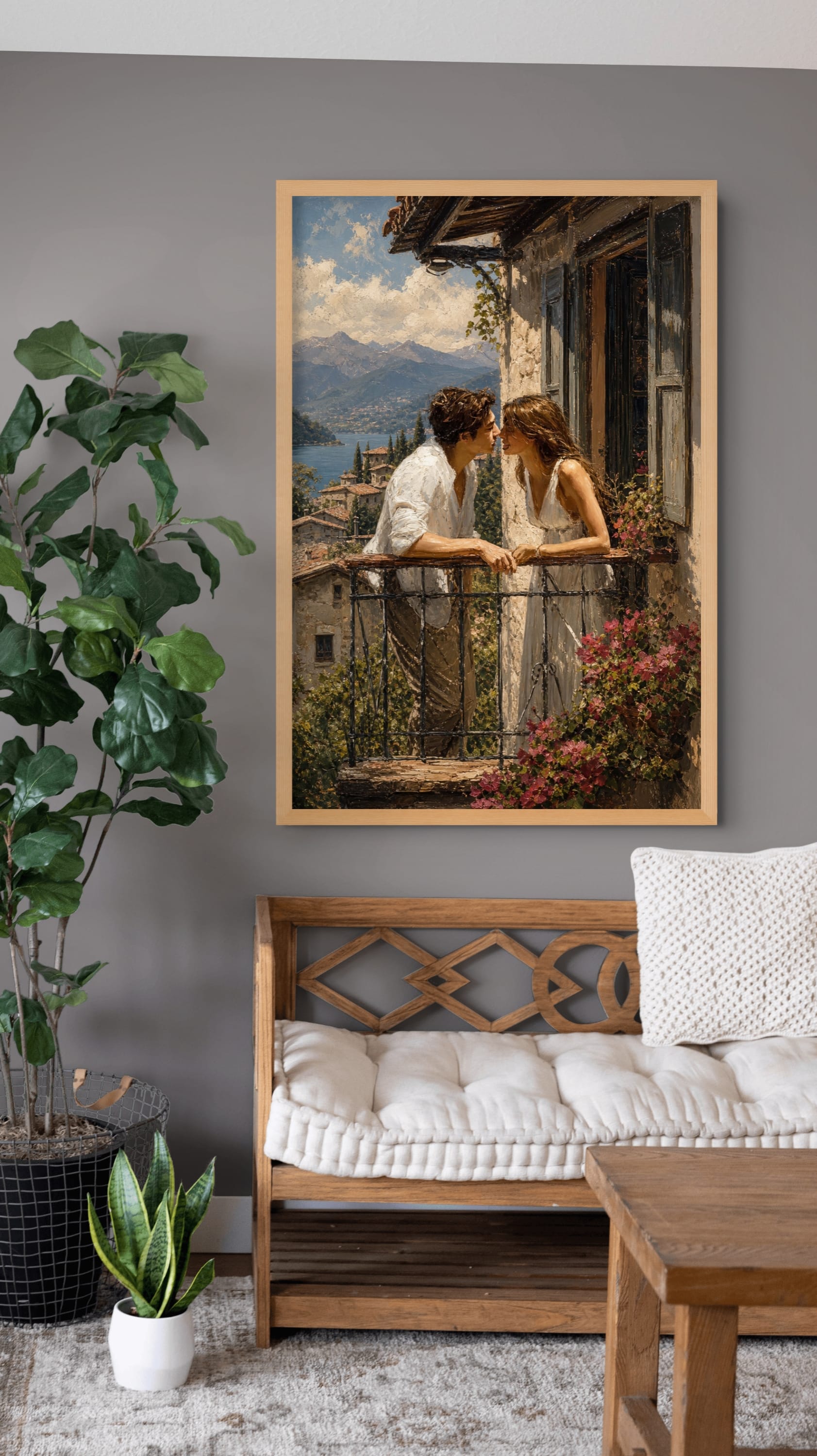 Stylish Fashion Portrait in Silhouette Wall Art