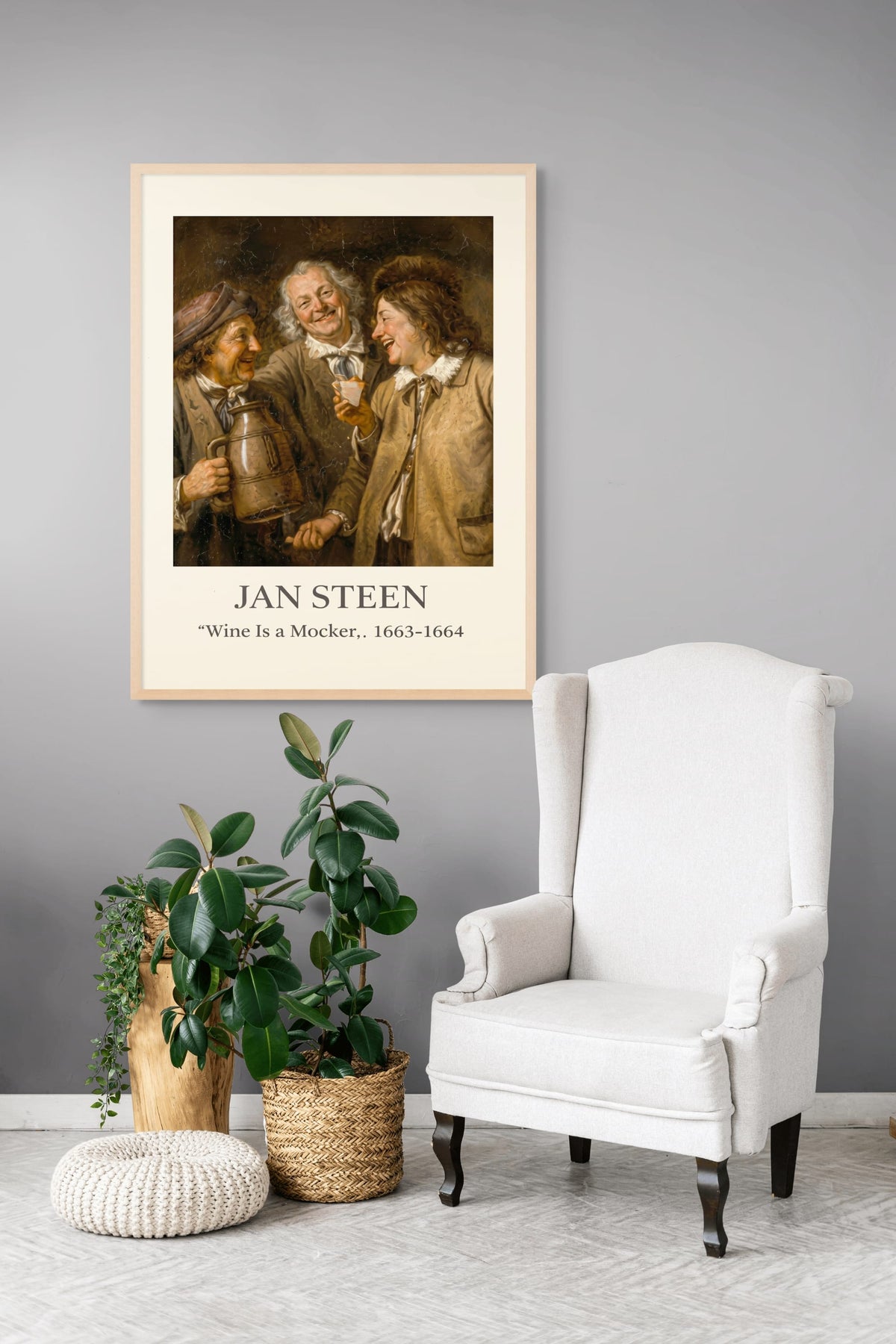 Lachsalve beim letzten Krug – Wandbild auf Leinwand, Aluminium oder Poster