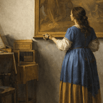 Stilvolles Modeporträt als Silhouette Wanddekoration