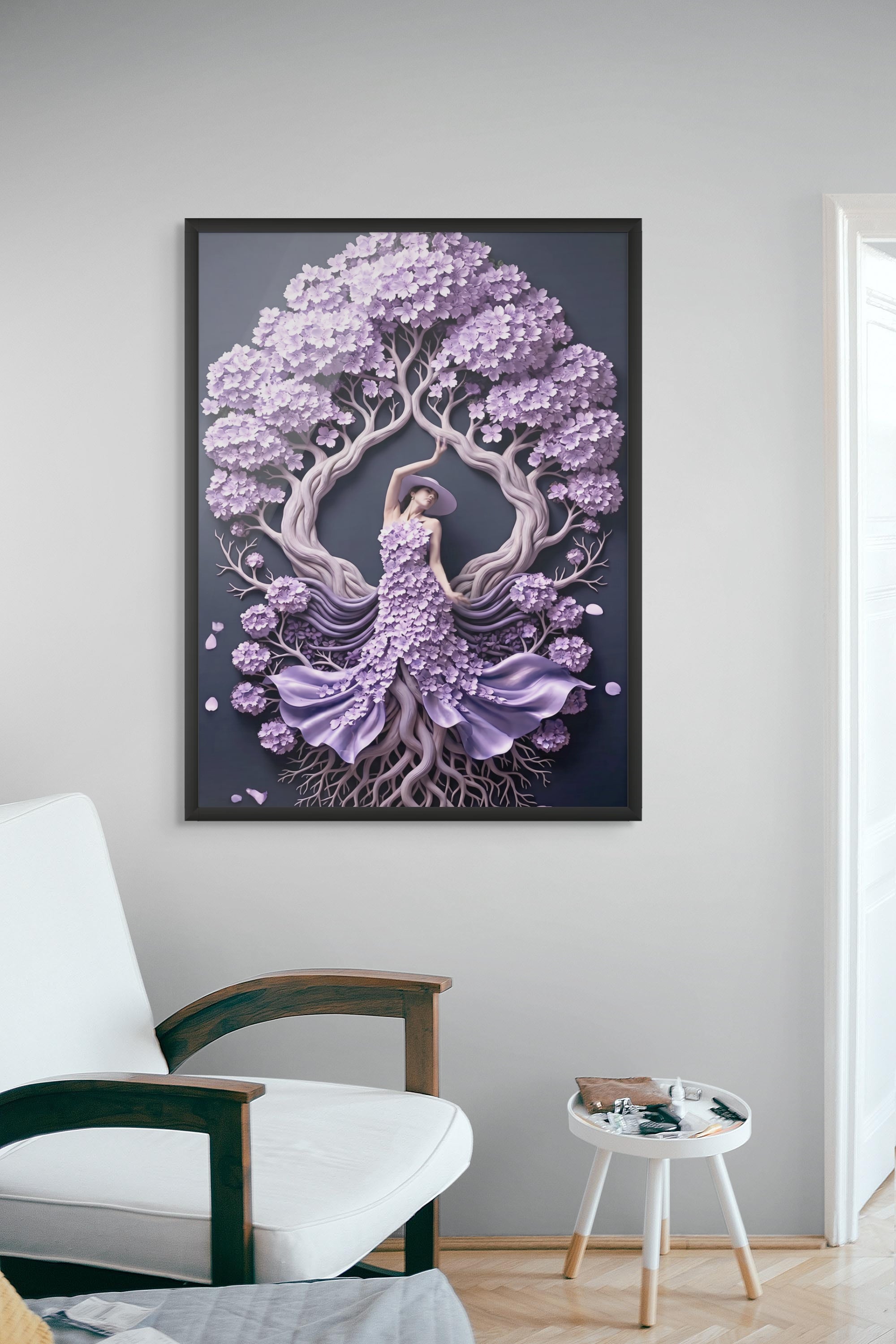Lavendel Wortels Dromerij Wanddecoratie – Botanische Sfeer Canvas Print
