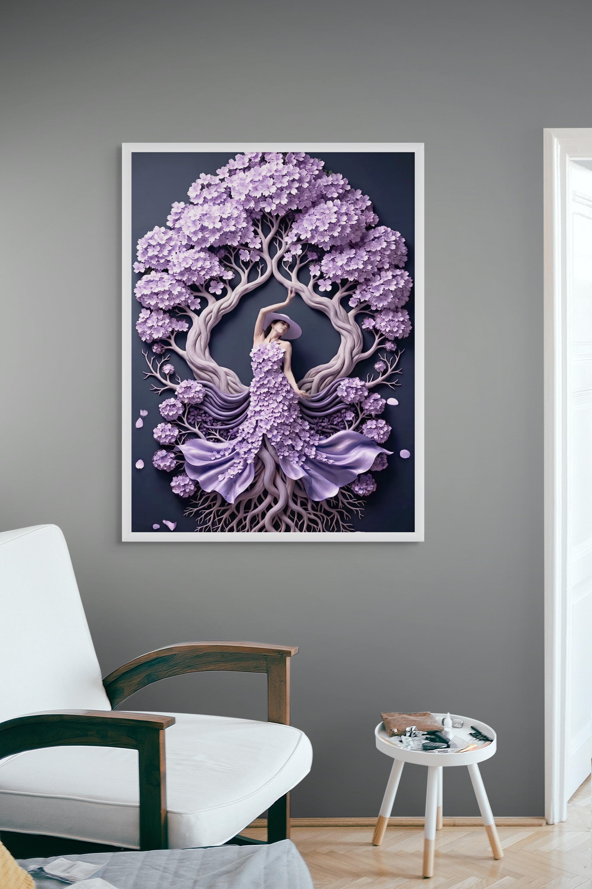Lavendel Wortels Dromerij Wanddecoratie – Botanische Sfeer Canvas Print