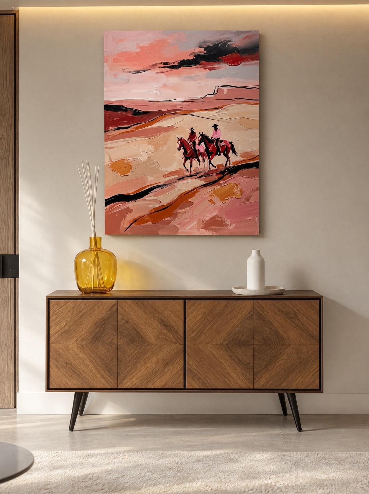 Long Ride Home als canvas zonder lijst aan de muur