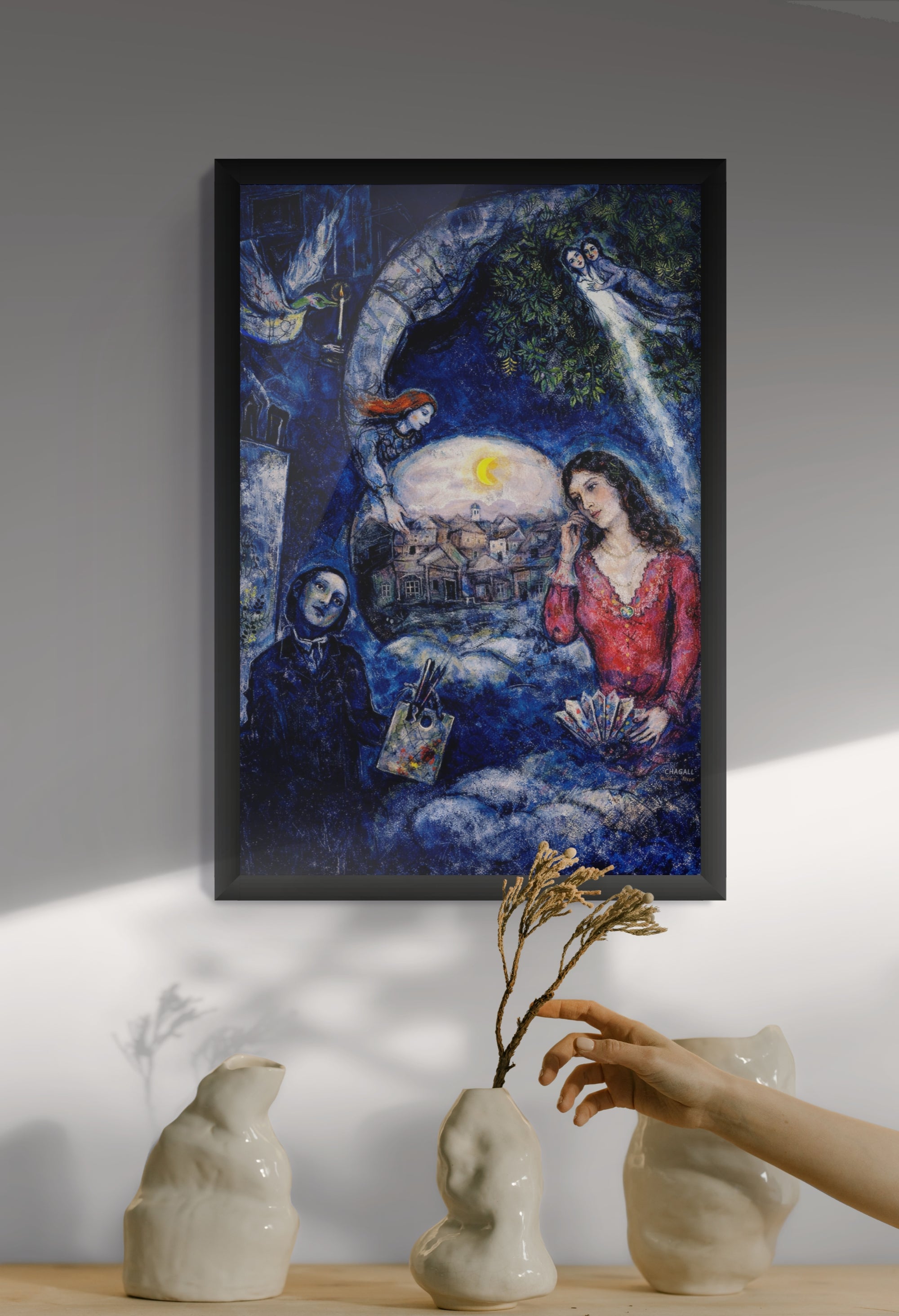 Mondlicht über Porto Celeste – Wandbild auf Leinwand, Aluminium oder Poster