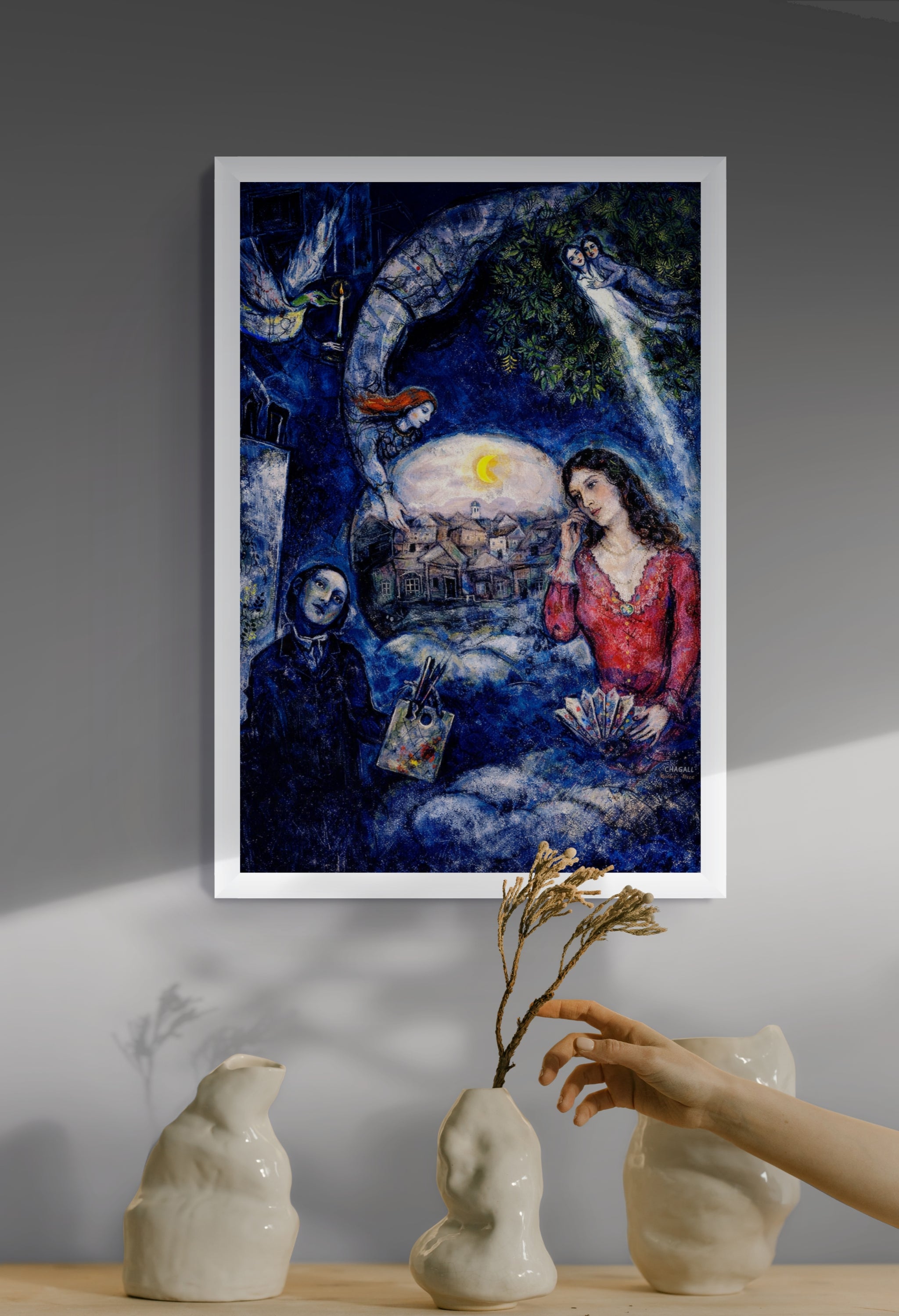 Mondlicht über Porto Celeste – Wandbild auf Leinwand, Aluminium oder Poster