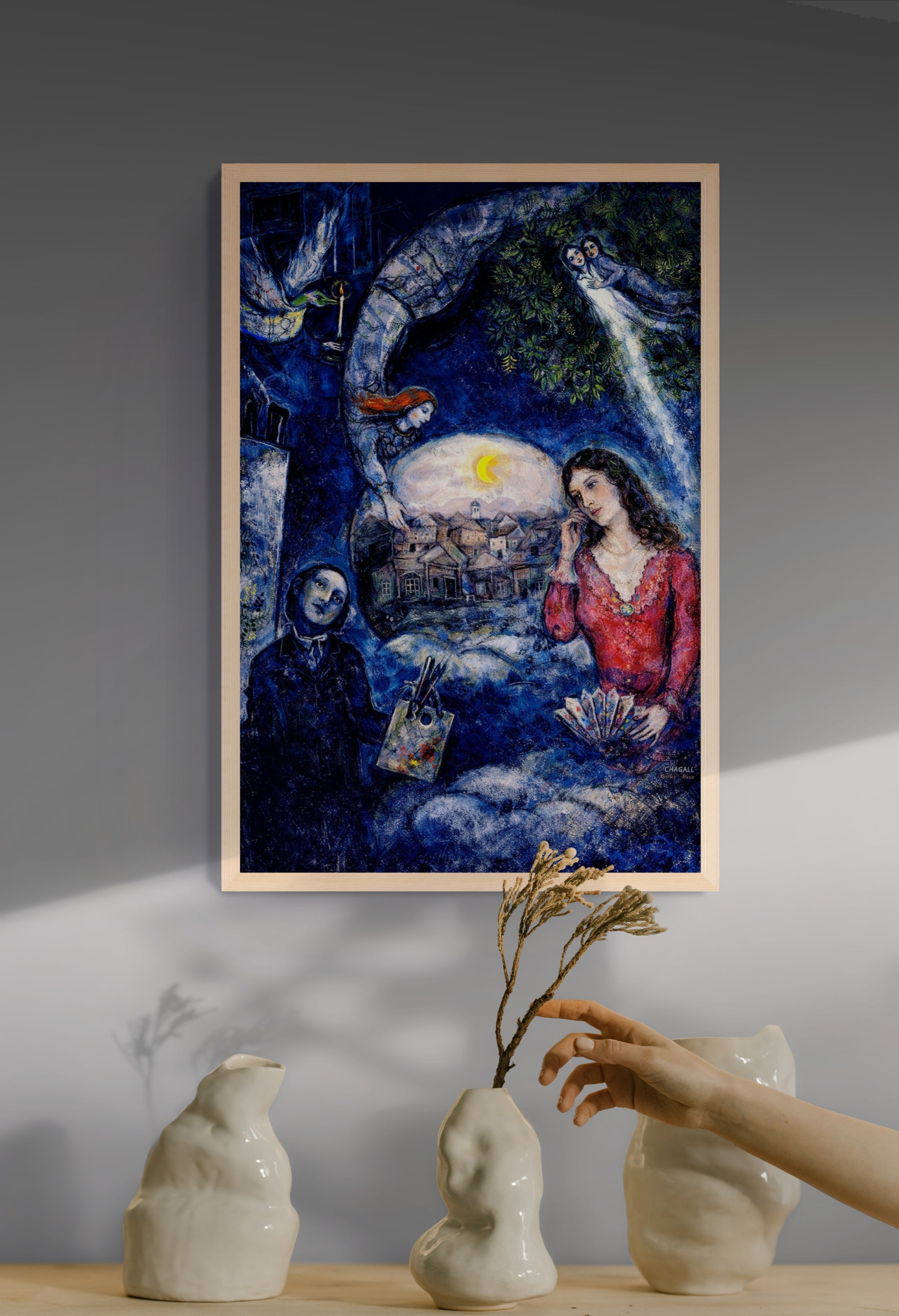 Mondlicht über Porto Celeste – Wandbild auf Leinwand, Aluminium oder Poster