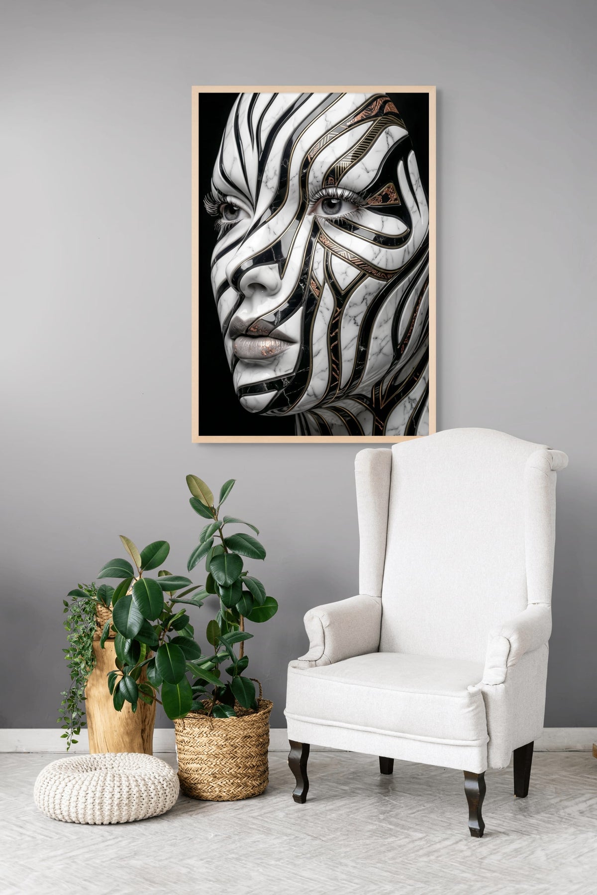 Marble Mirage Queen Wanddecoratie | ArtifyCanvas
