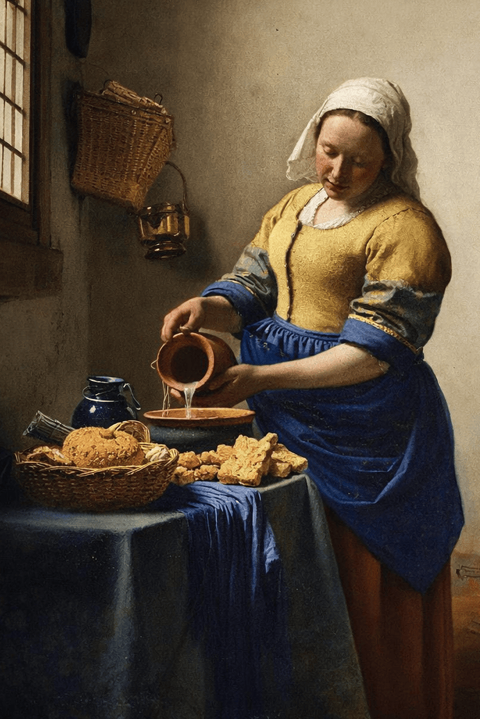 Het Melkmeisje Schilderij