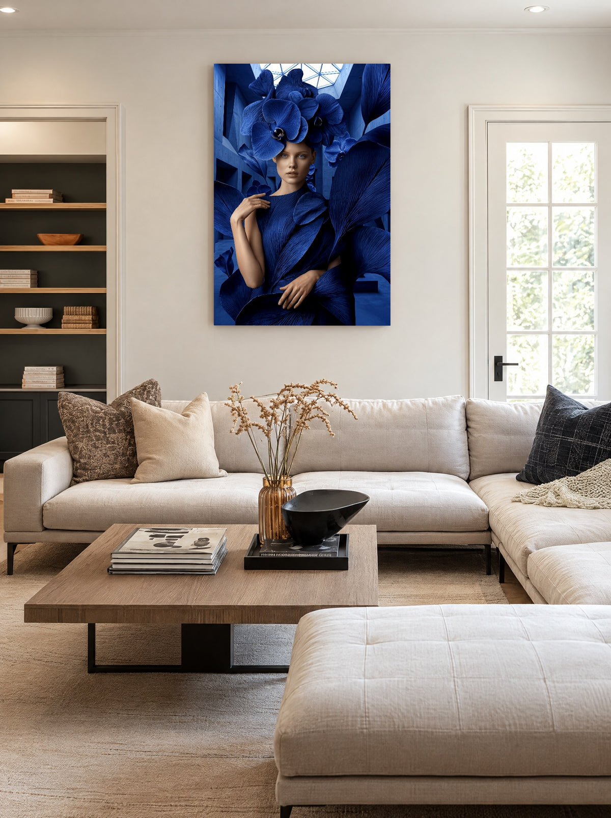 Midnight Orchid Muse als canvas zonder lijst aan de muur