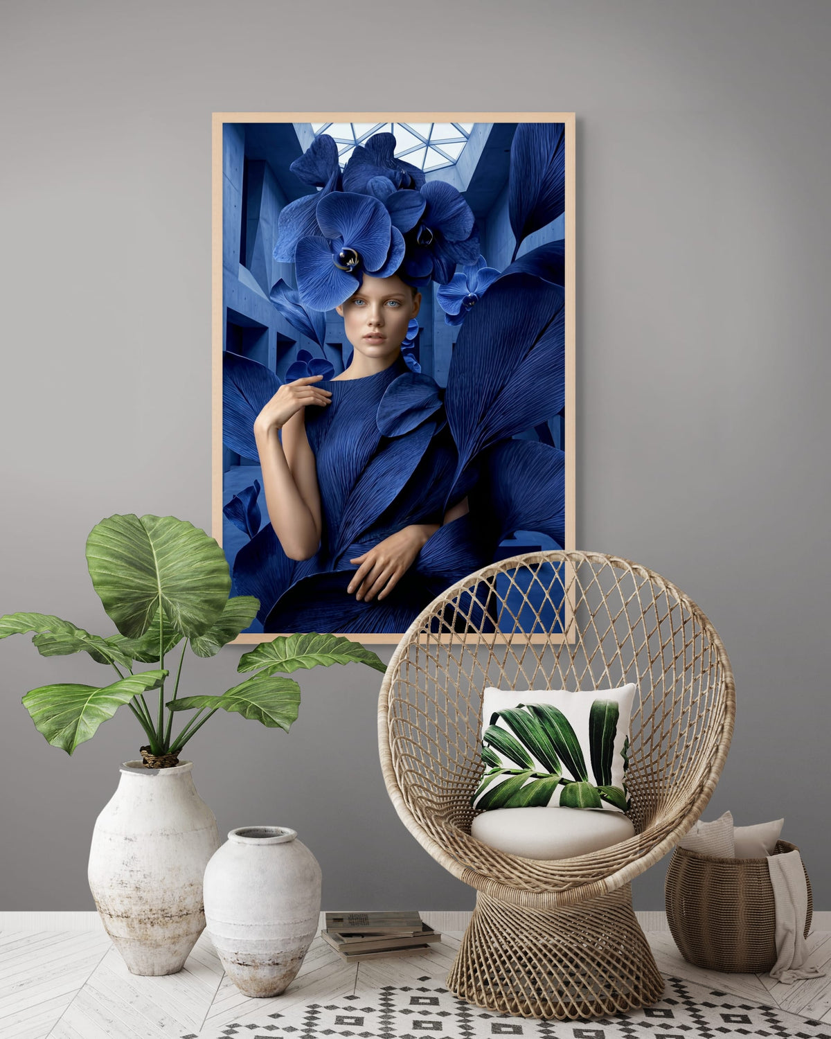 Midnight Orchid Muse Wanddecoratie | ArtifyCanvas